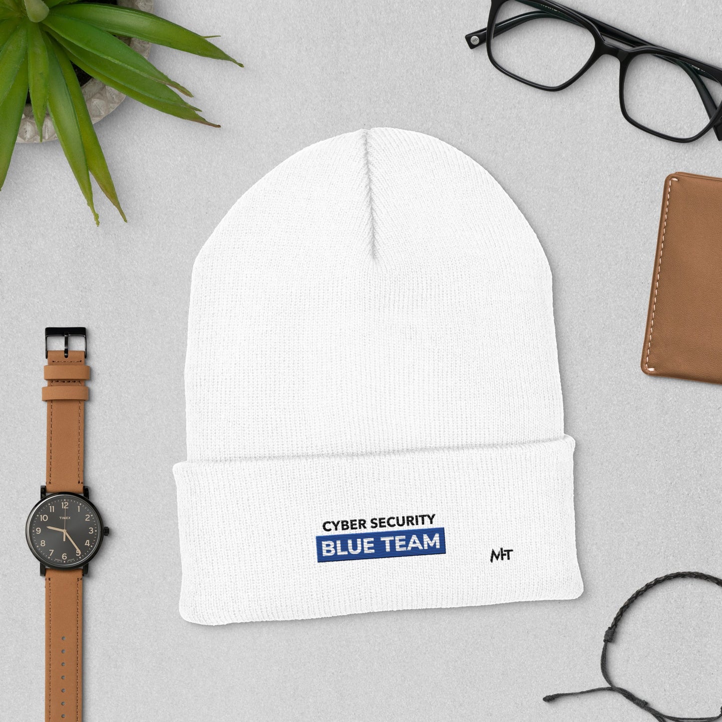 Cyber Security Blue Team V11 - Cuffed Beanie by DarkByteGear