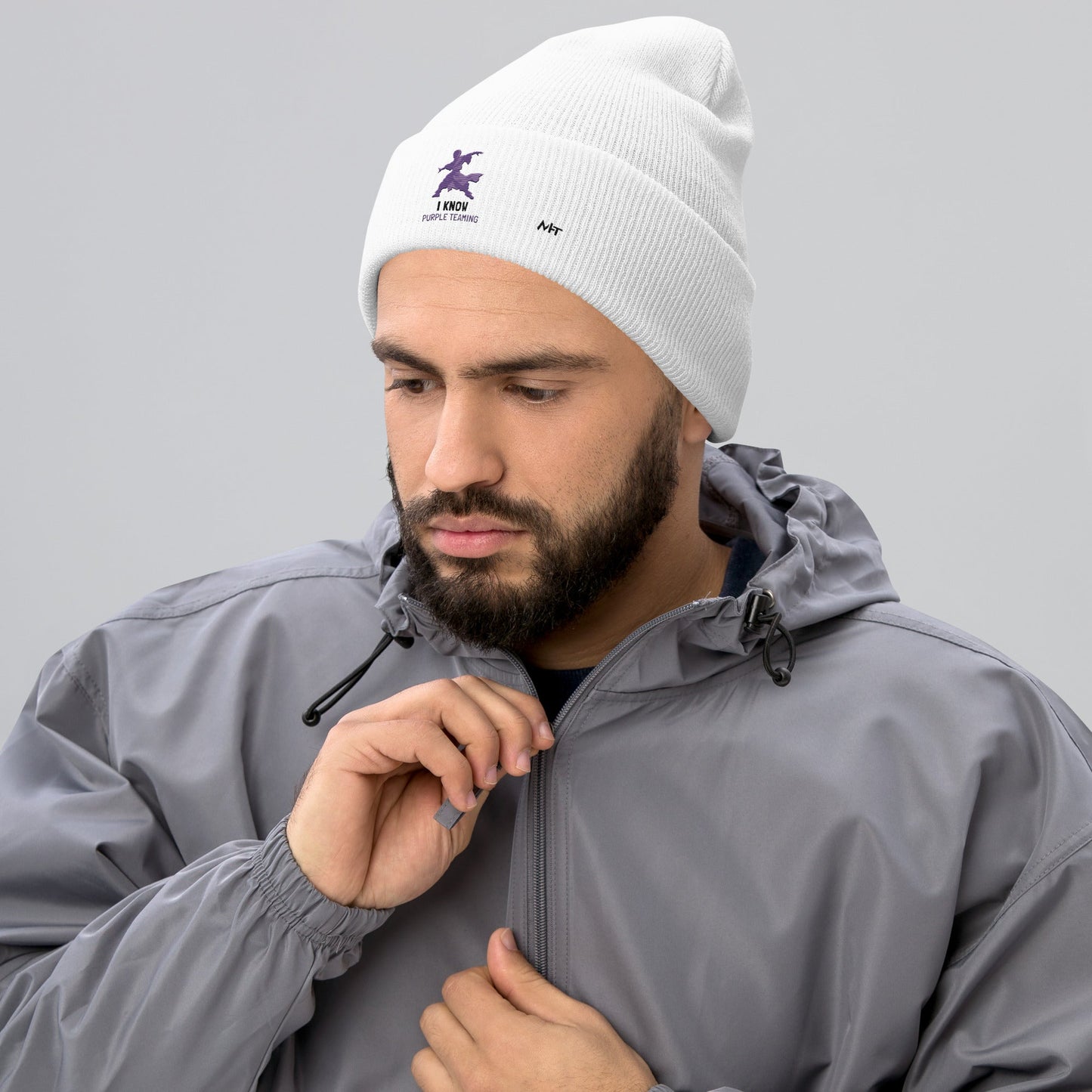 I Know Purple Teaming - Cuffed Beanie by DarkByteGear