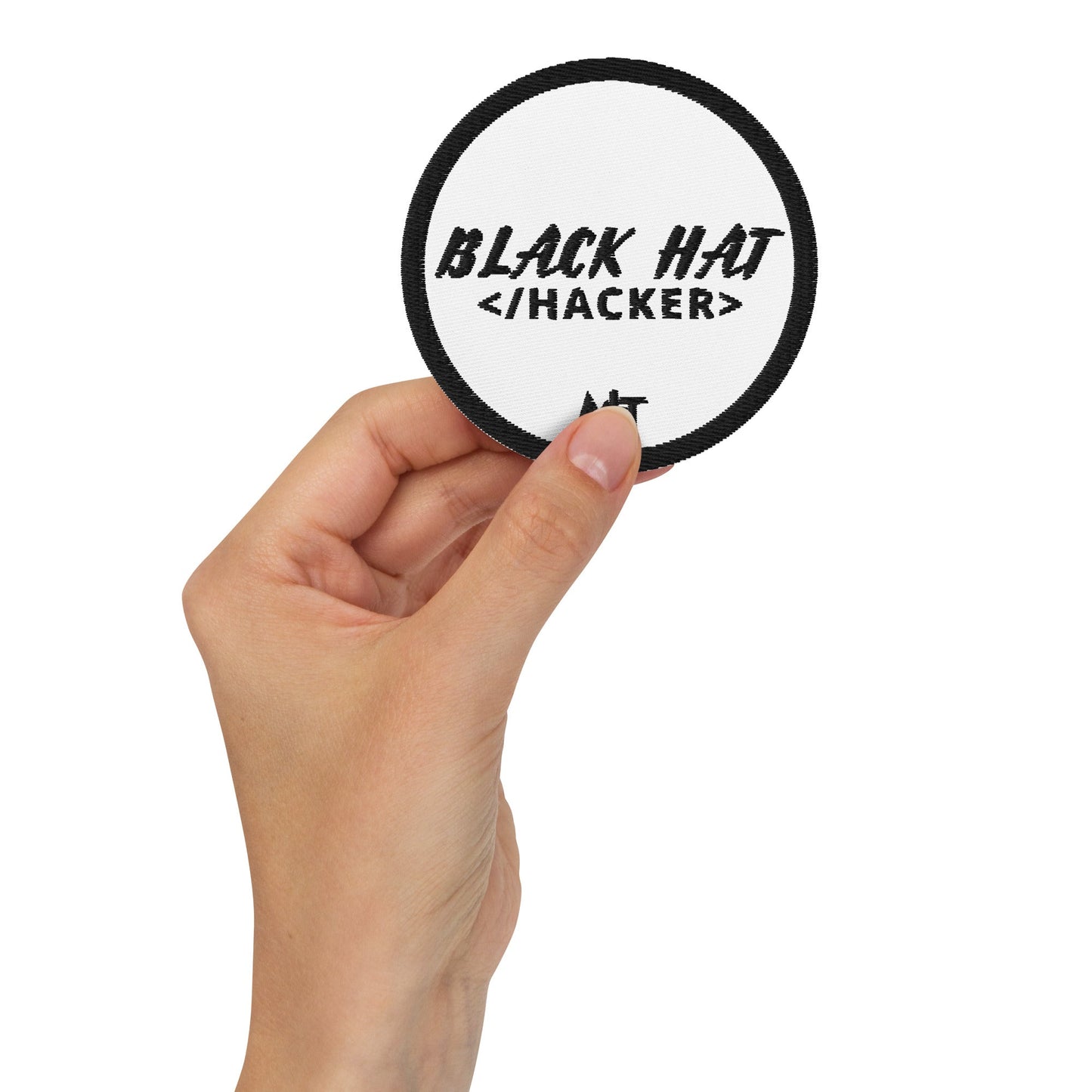 Black Hat Hacker V2 - Embroidered patches by DarkByteGear