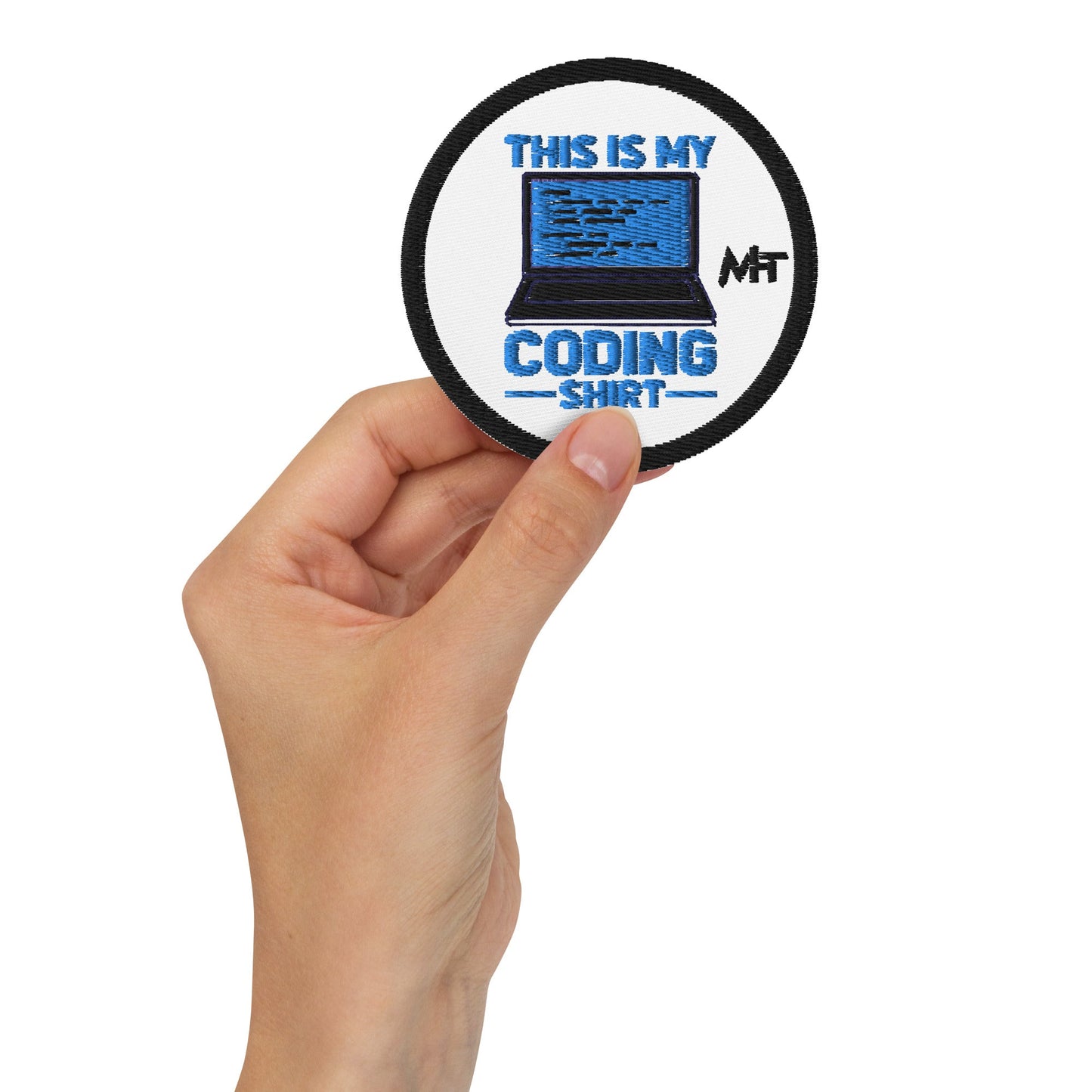 This is my coding shirt - Embroidered patches by DarkByteGear