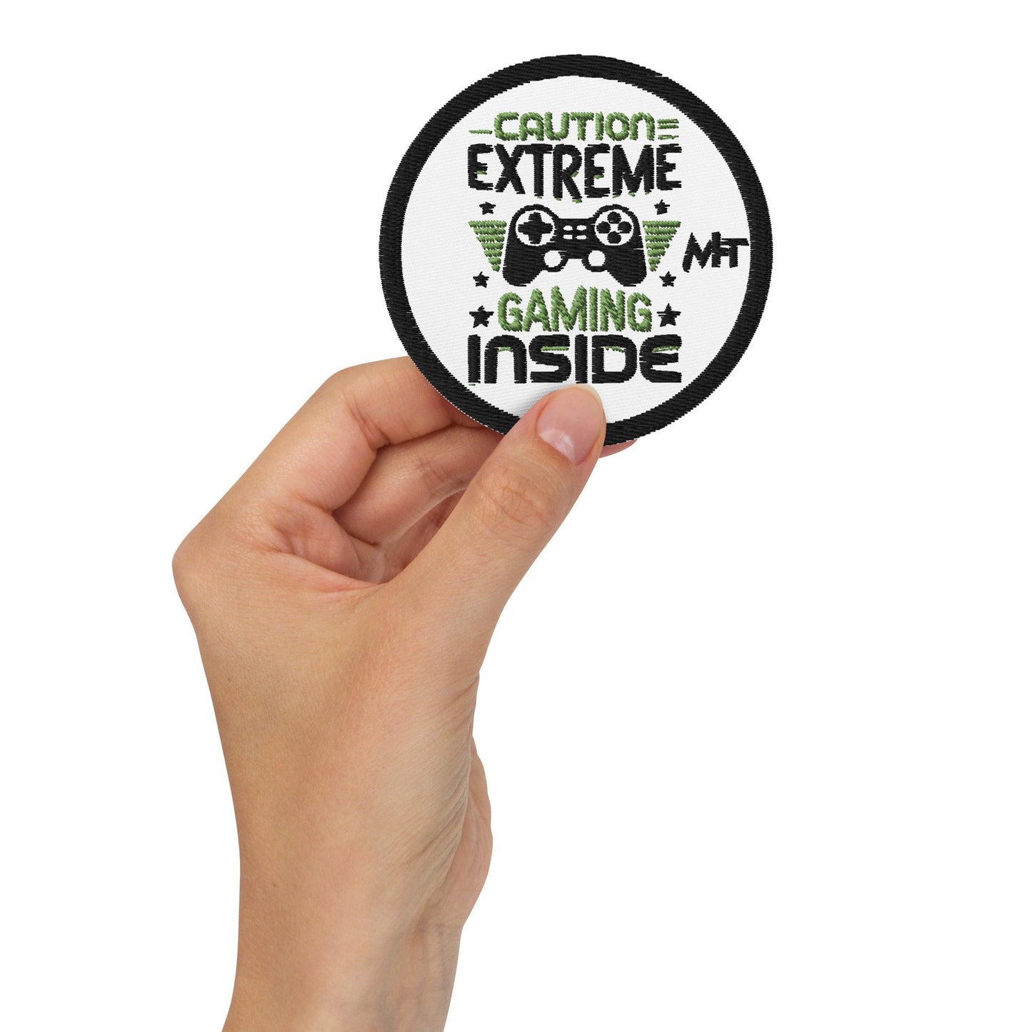 Caution Extreme gaming inside - Embroidered patches by DarkByteGear