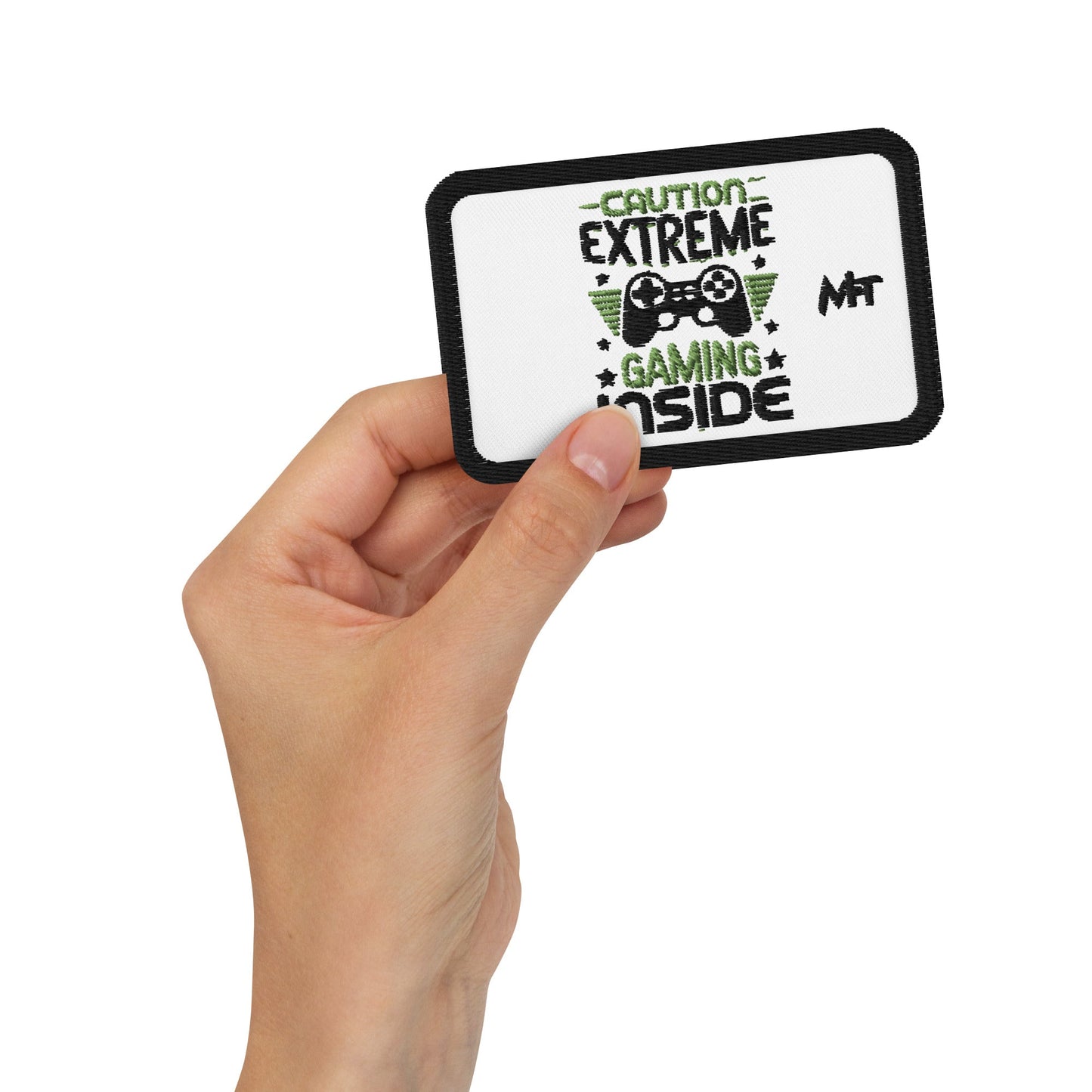 Caution Extreme gaming inside - Embroidered patches by DarkByteGear