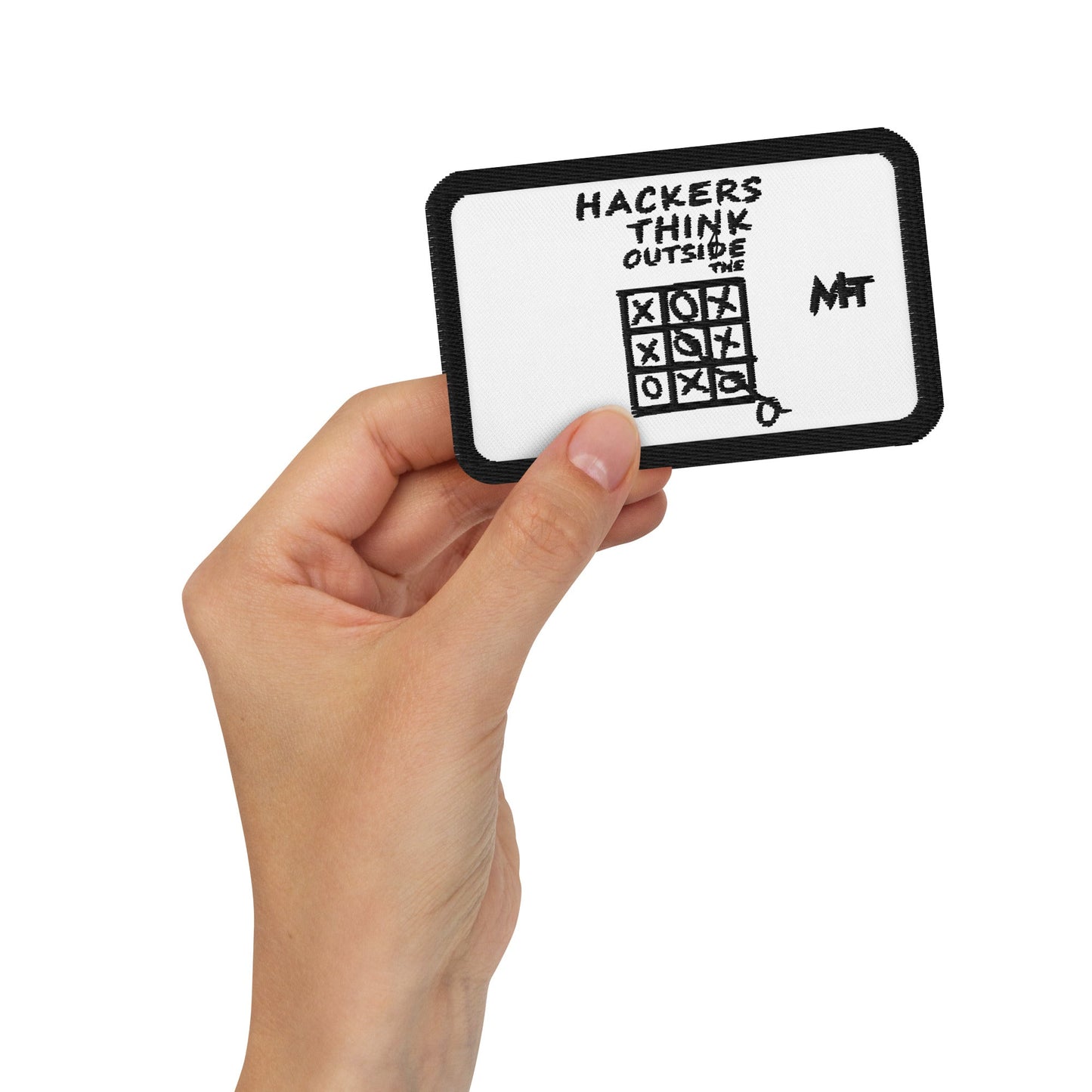 Hackers think outside the box - Embroidered patches by DarkByteGear