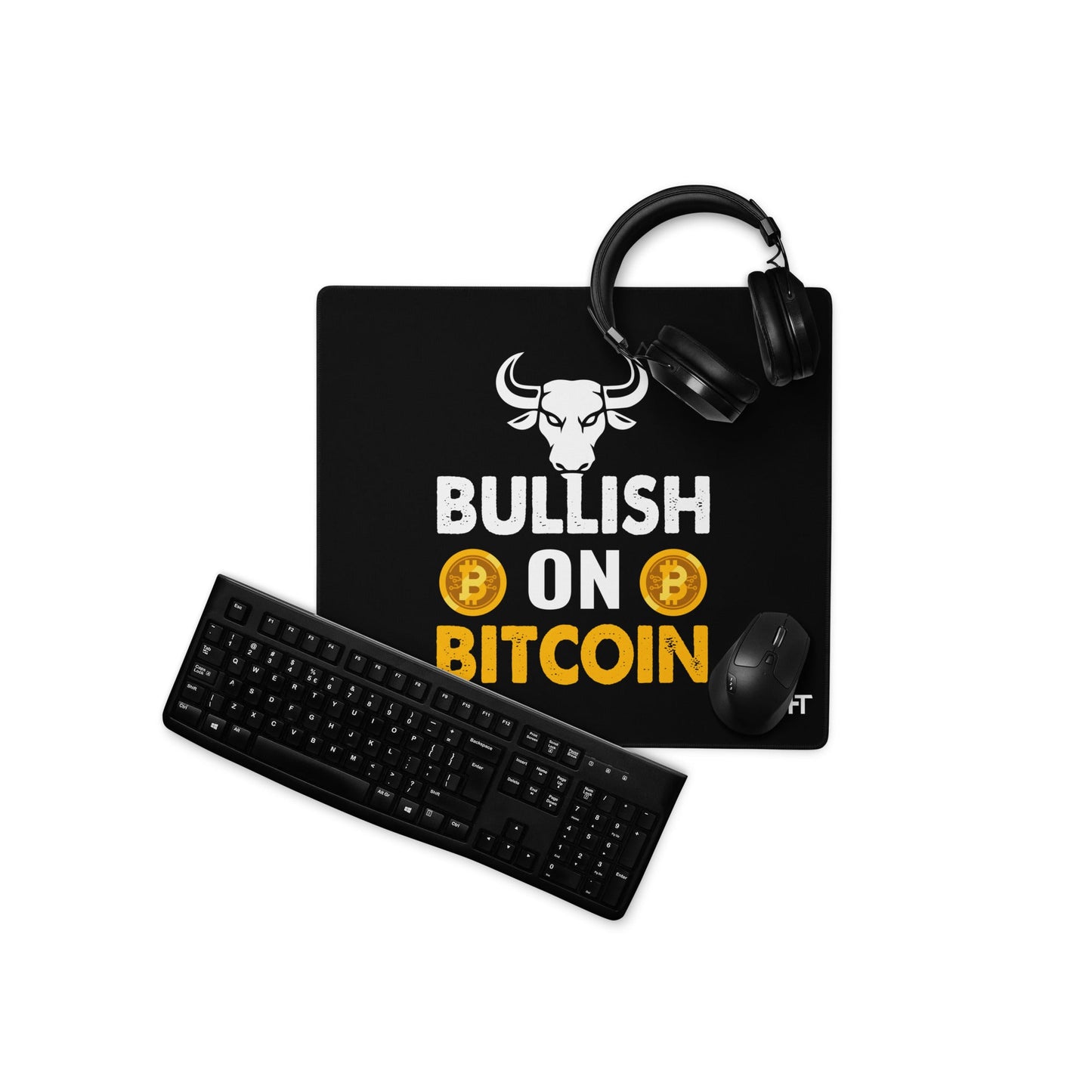 Bullish On Bitcoin - Desk Mat by DarkByteGear