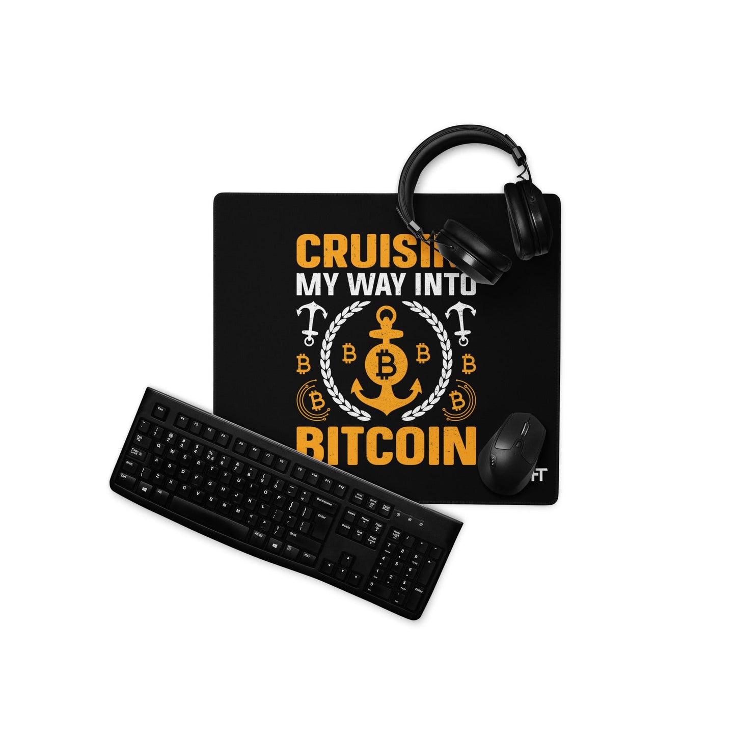 Cruising My Way into Bitcoin - Desk Mat by DarkByteGear