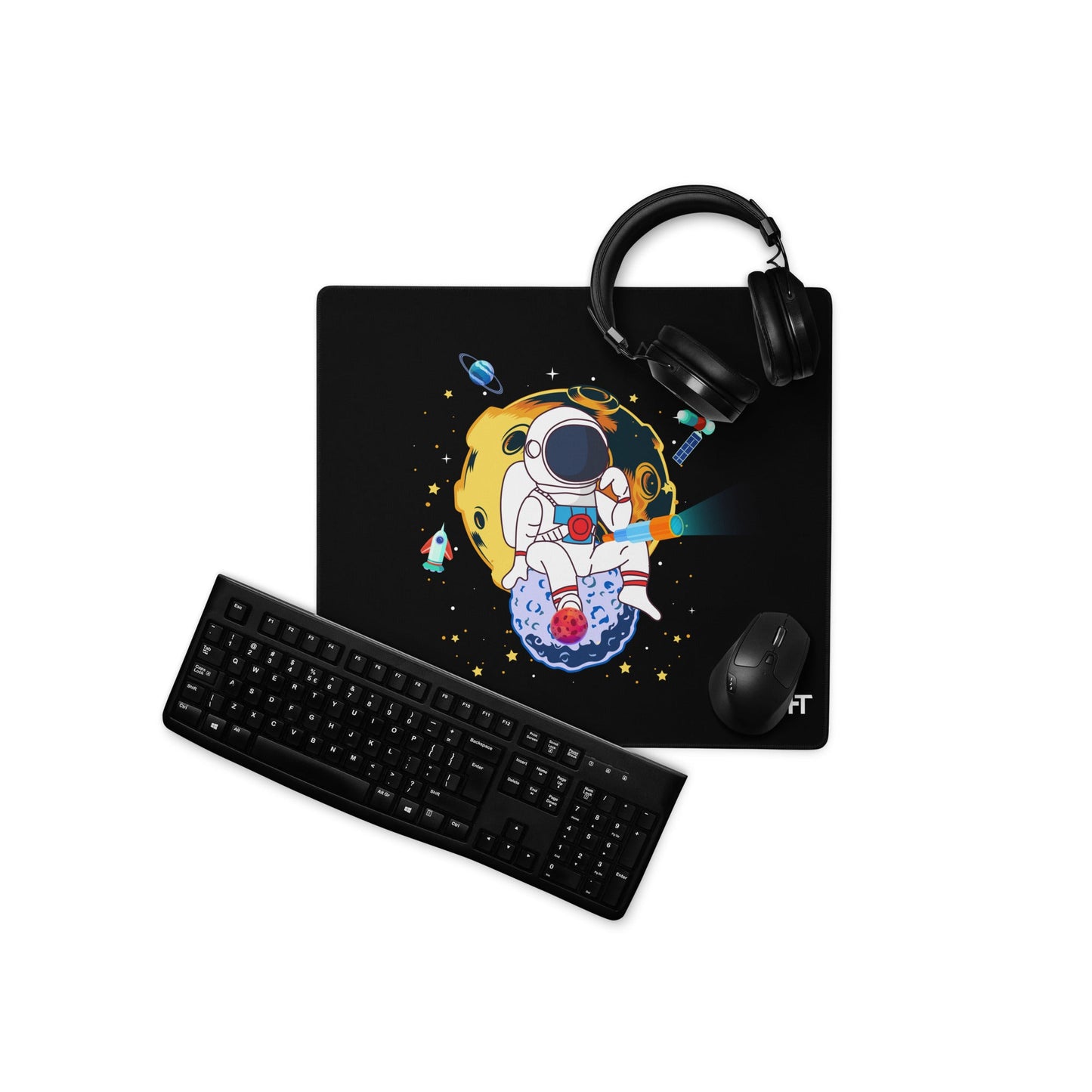 Astranaut catching stars - Desk Mat by DarkByteGear