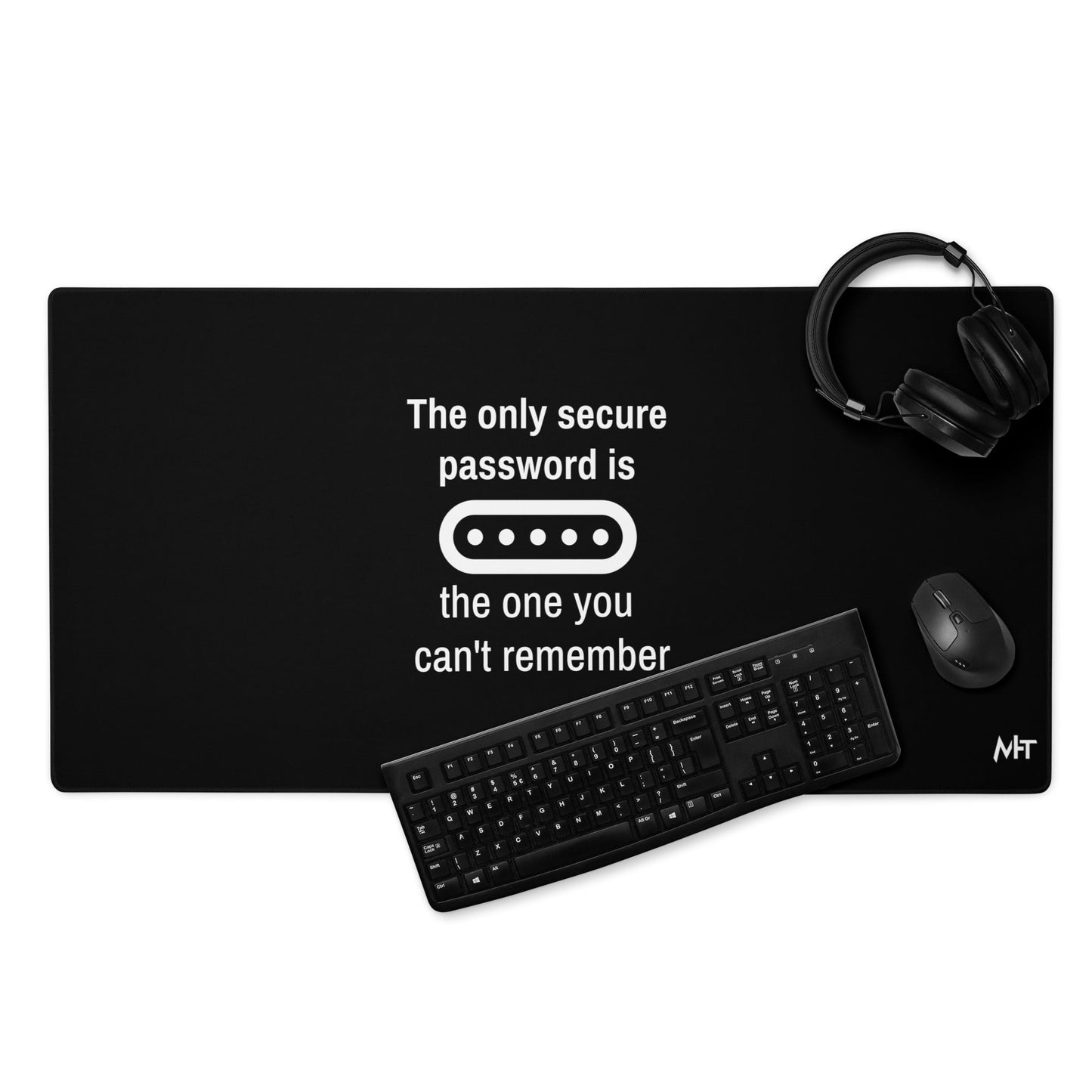 The Only Secure Password - V1 Desk Mat by DarkByteGear