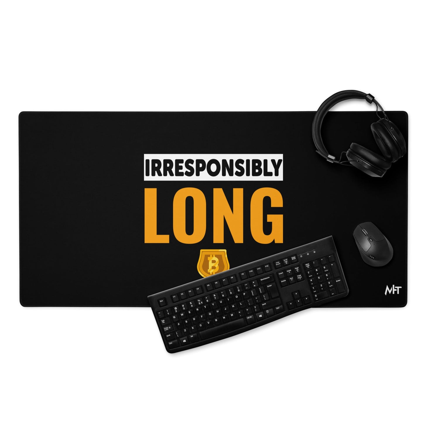 Irresponsibly Long Bitcoin - Desk Mat by DarkByteGear