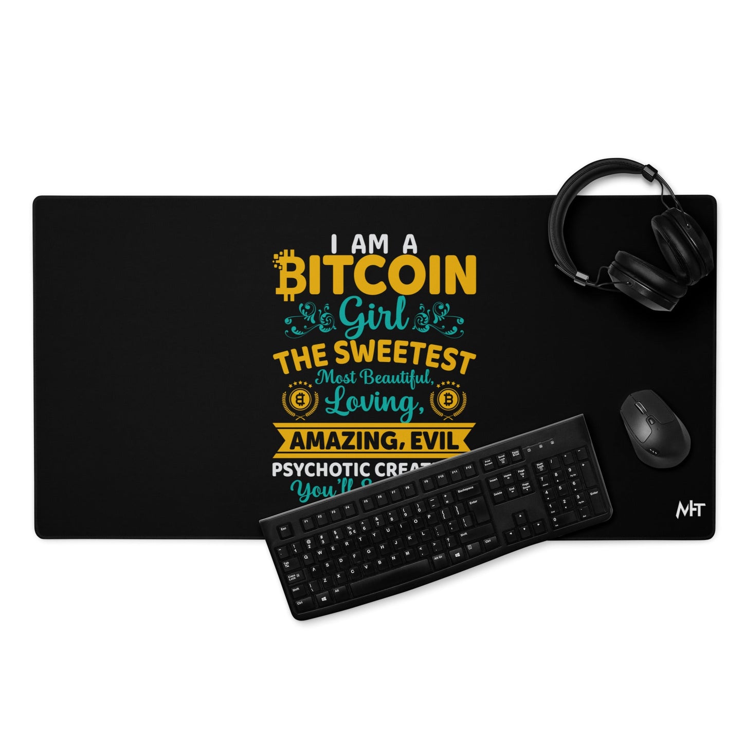 I am a Bitcoin Girl, the sweetest - Desk Mat by DarkByteGear