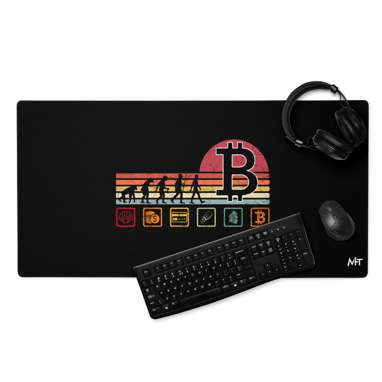 Bitcoin Evolution - Desk Mat by DarkByteGear