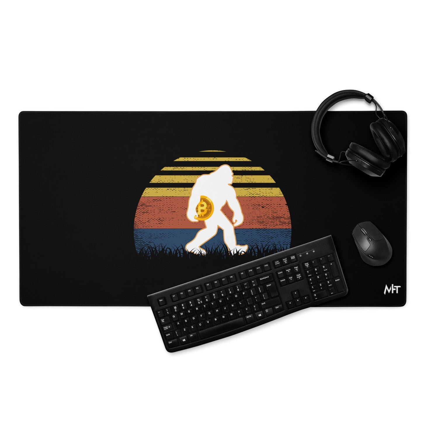 Retro Bitcoin - Desk Mat by DarkByteGear