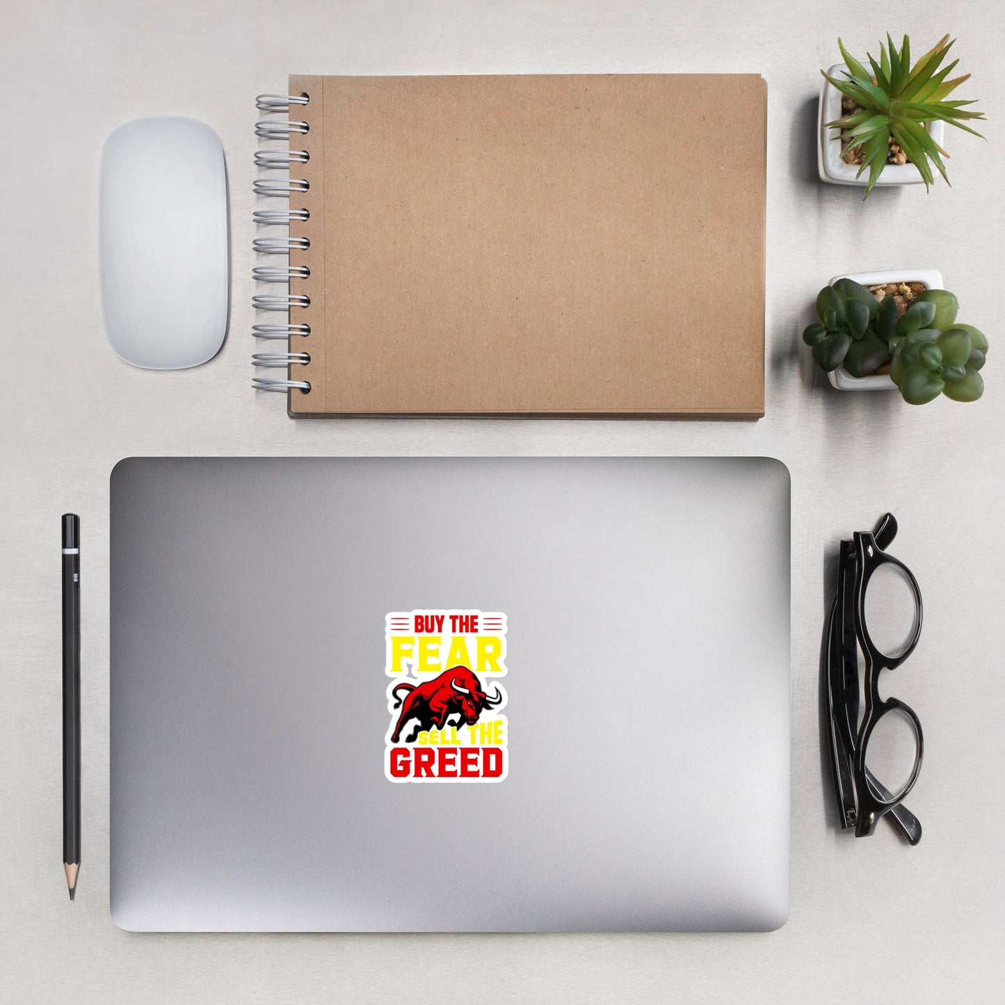 Buy the Fear; Sell the Greed V1 - Bubble-free stickers by DarkByteGear