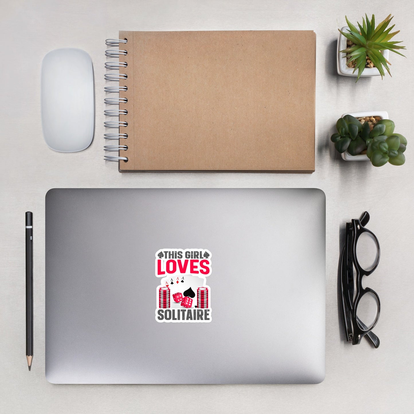 This Girl Loves Solitaire - Bubble-free stickers by DarkByteGear