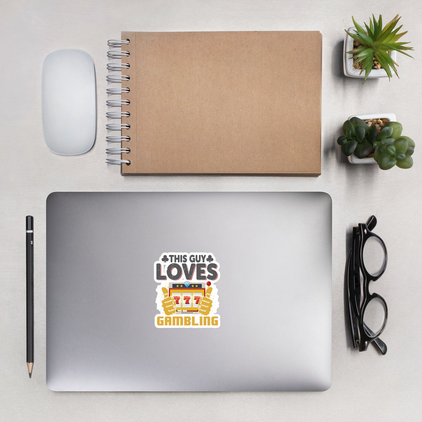 This Guy Loves Gambling - Bubble-free stickers by DarkByteGear