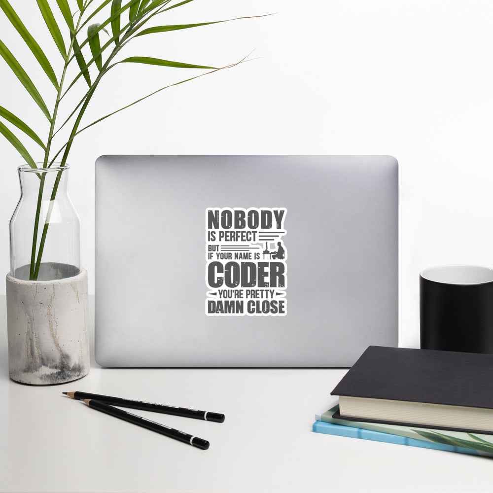 Coder Close to Perfect - Bubble-free stickers by DarkByteGear