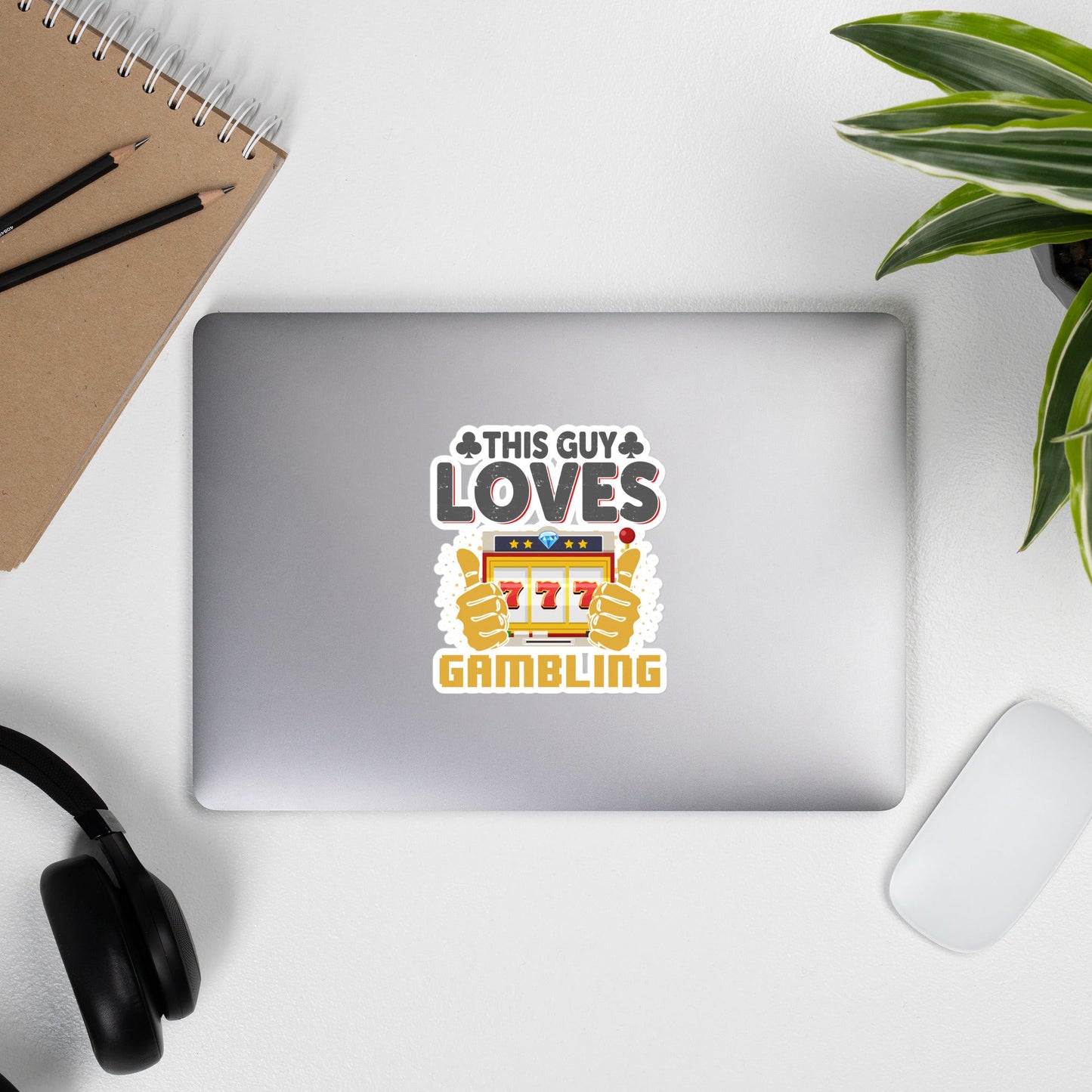 This Guy Loves Gambling - Bubble-free stickers by DarkByteGear