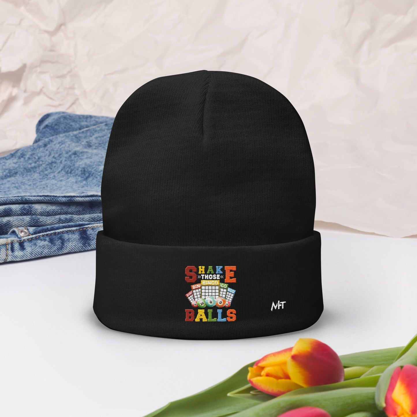 Shake those Bingo Balls - Embroidered Beanie by DarkByteGear