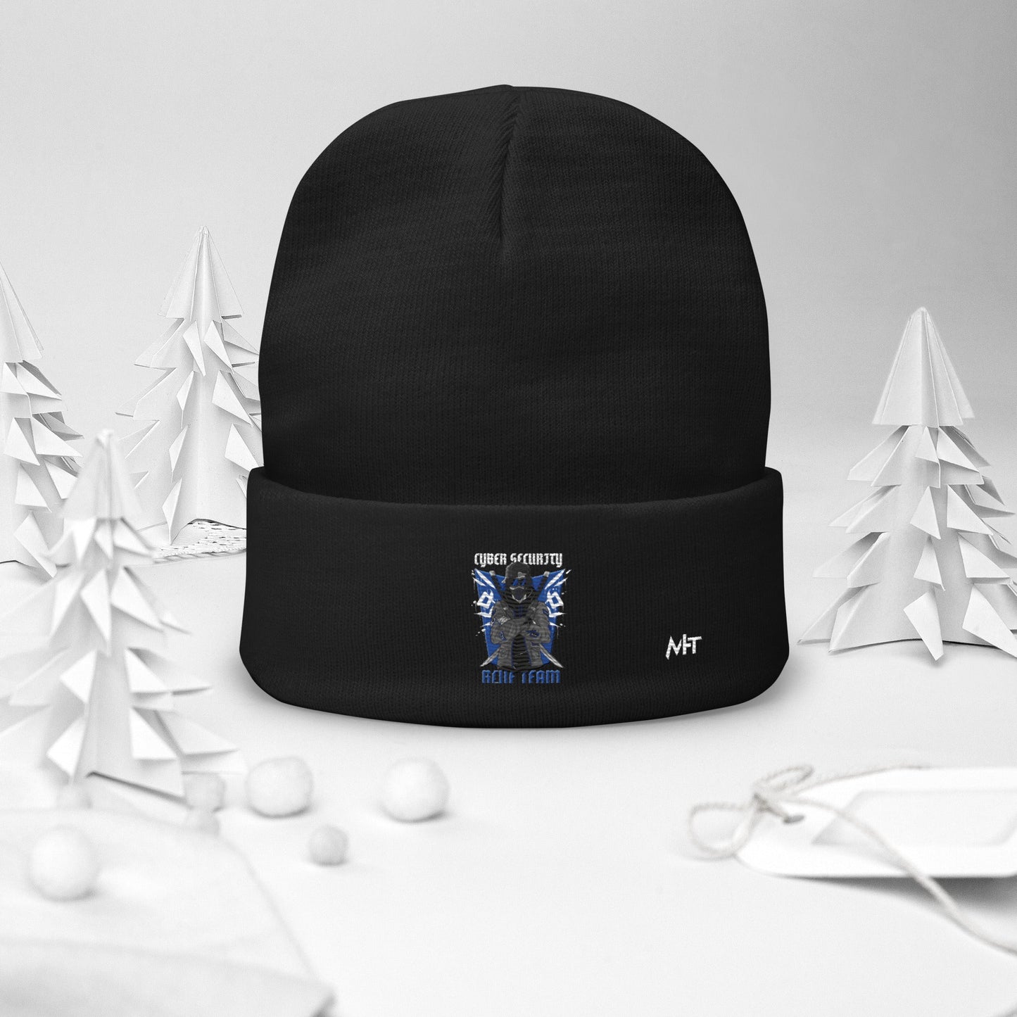 Cyber Security Blue Team V3 - Embroidered Beanie by DarkByteGear