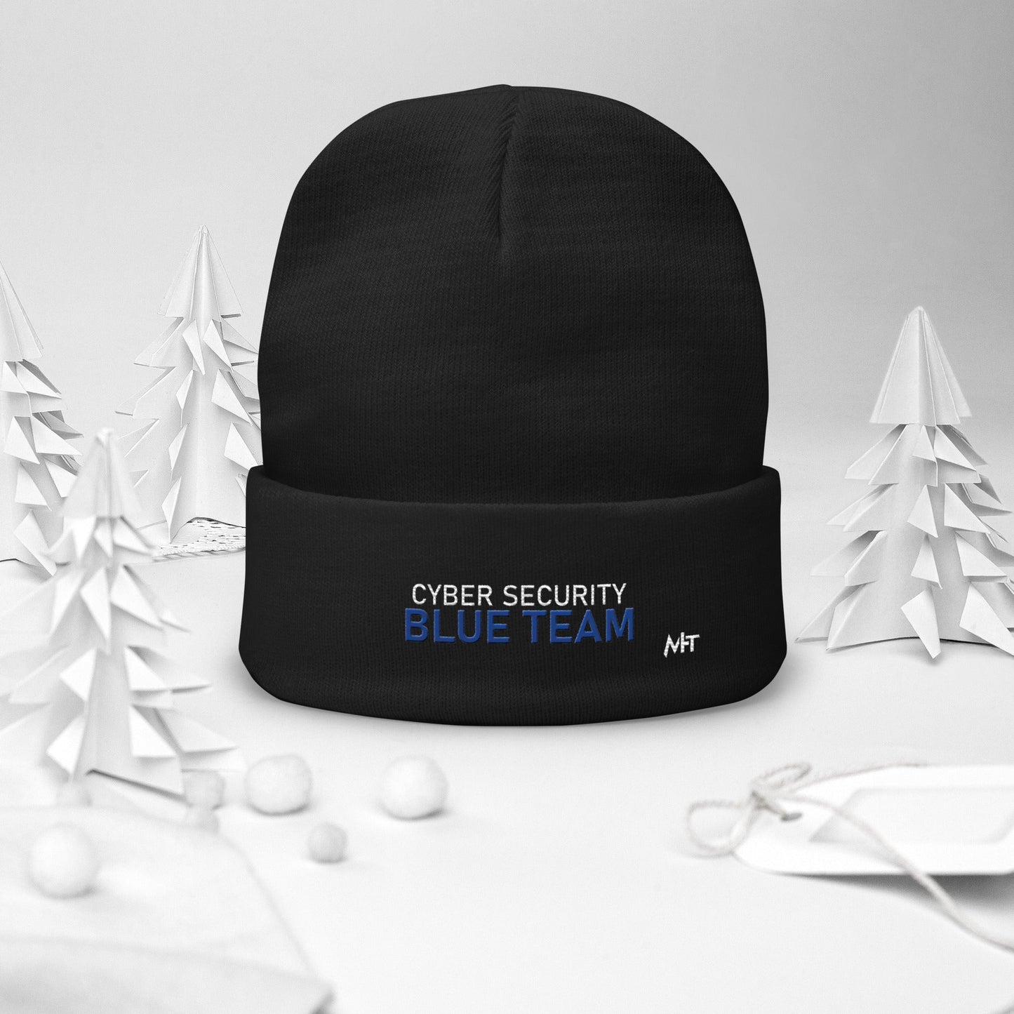 Cyber Security Blue team V4 - Embroidered Beanie by DarkByteGear