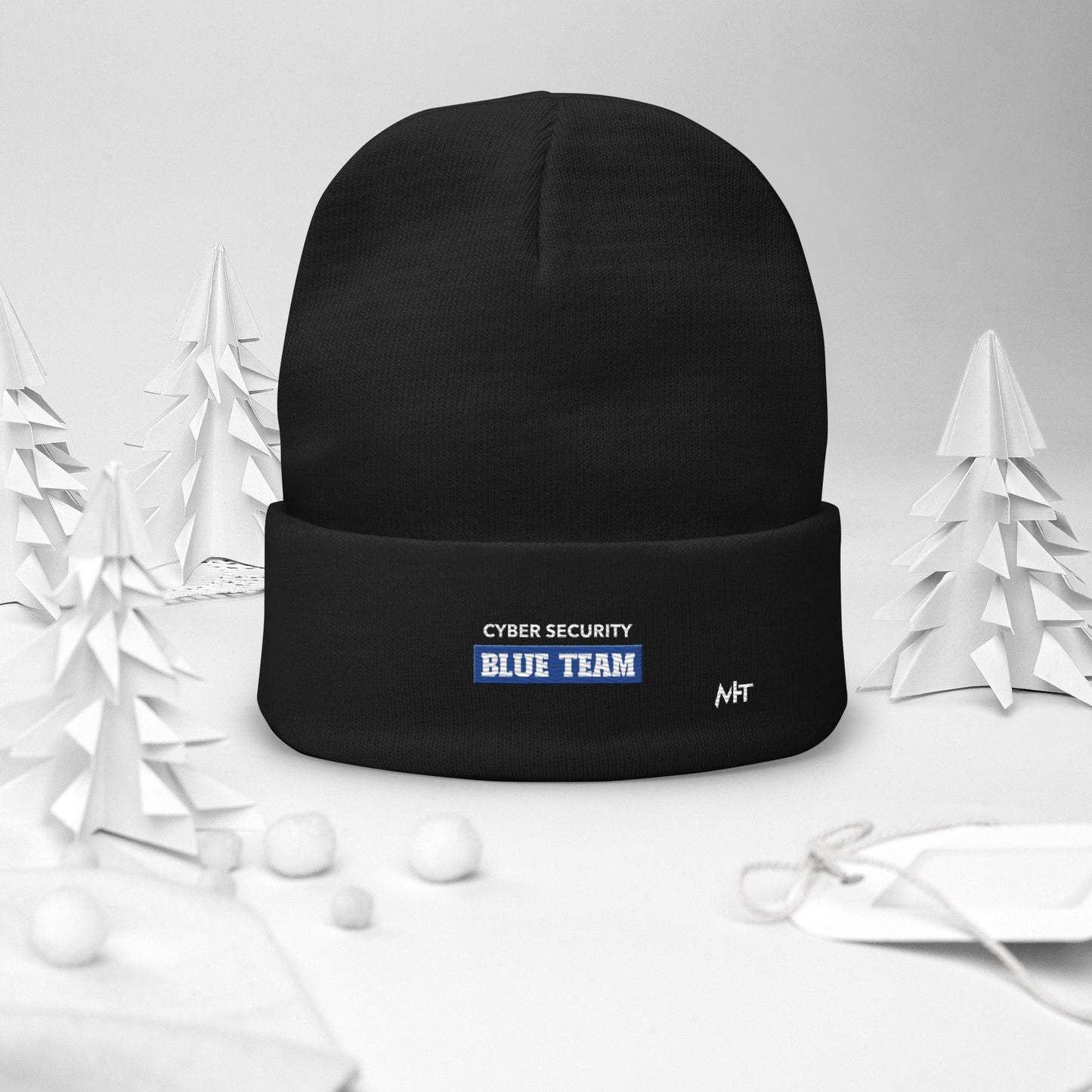 Cyber Security Blue Team V10 - Embroidered Beanie by DarkByteGear