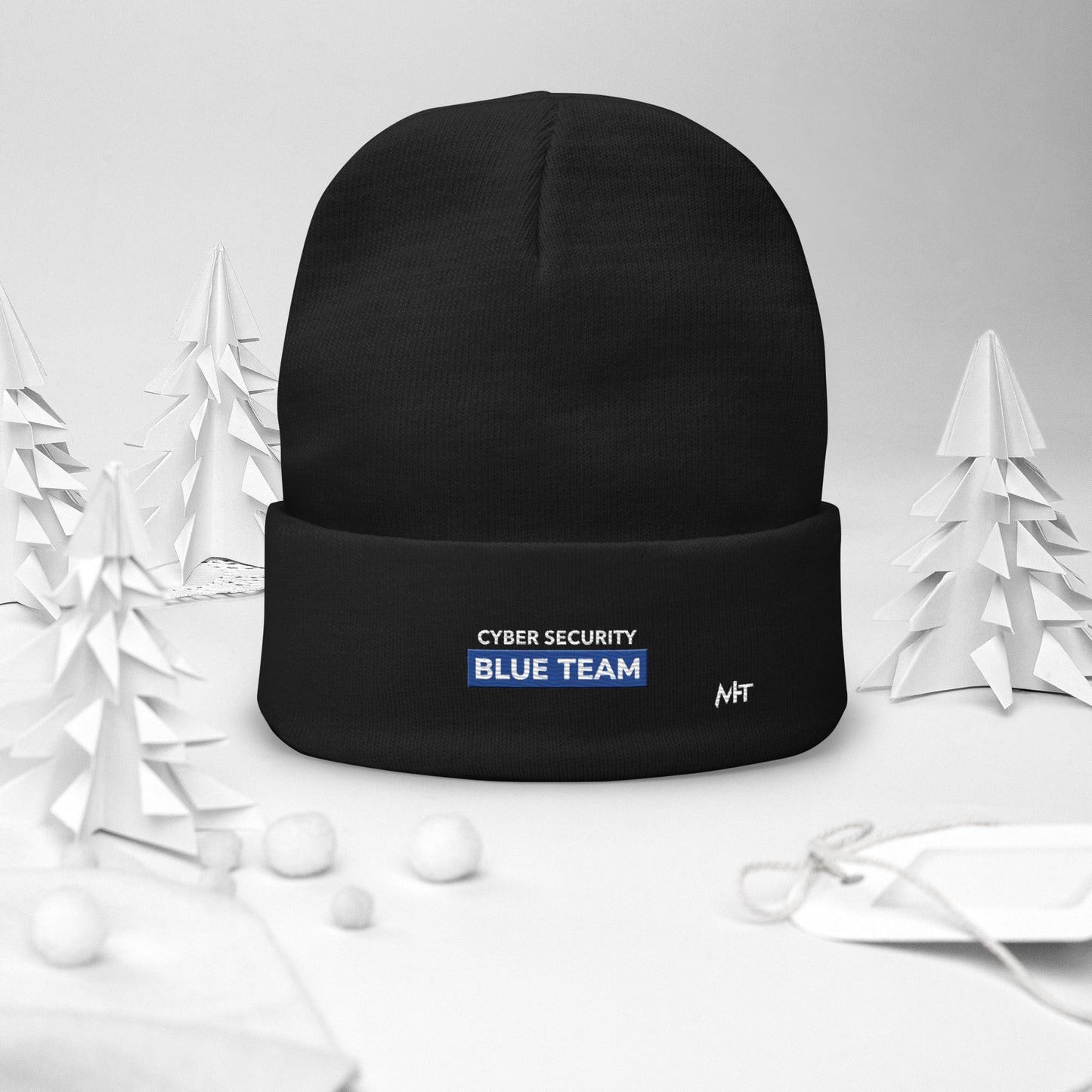 Cyber Security Blue Team V11 - Embroidered Beanie by DarkByteGear