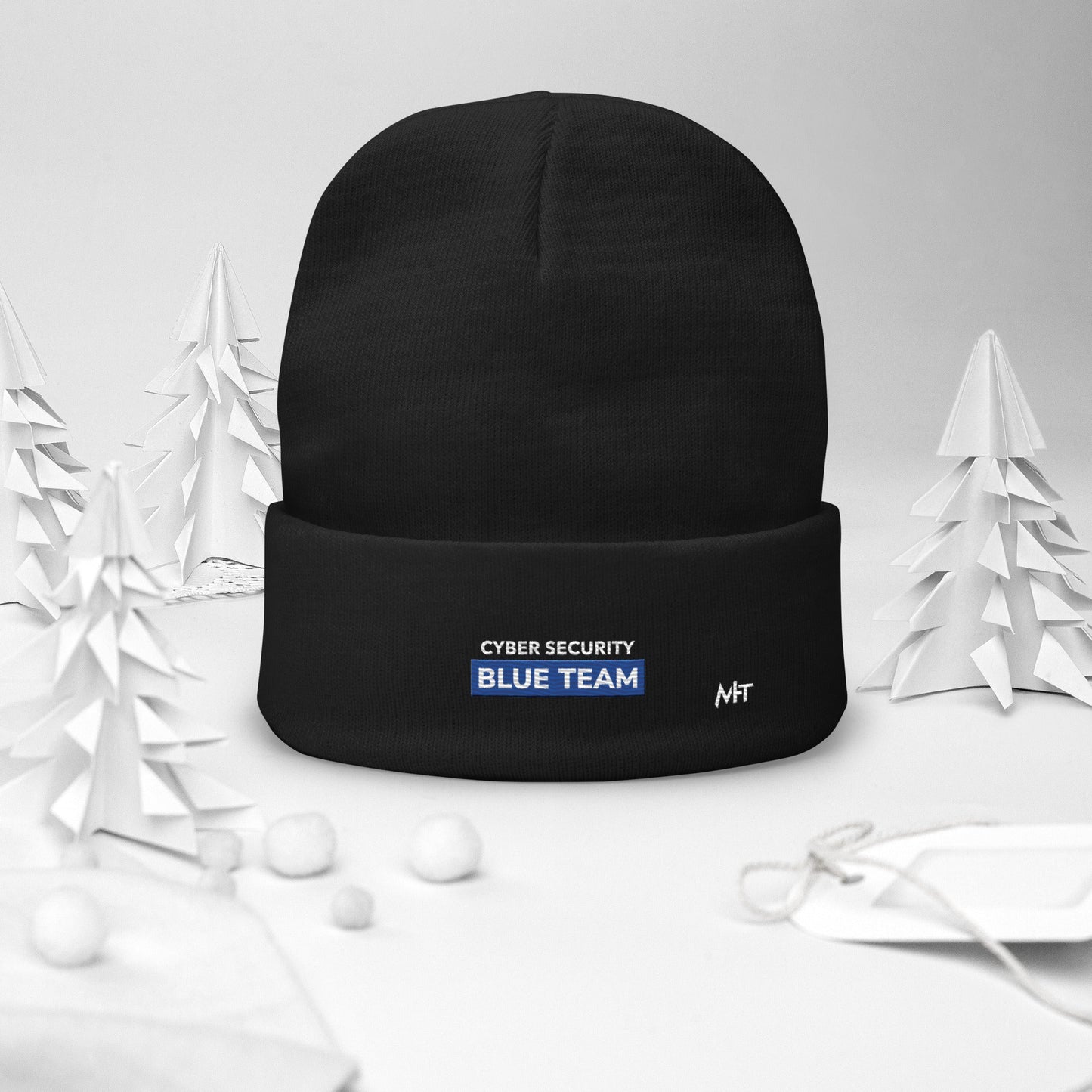 Cyber Security Blue Team V11 - Embroidered Beanie by DarkByteGear