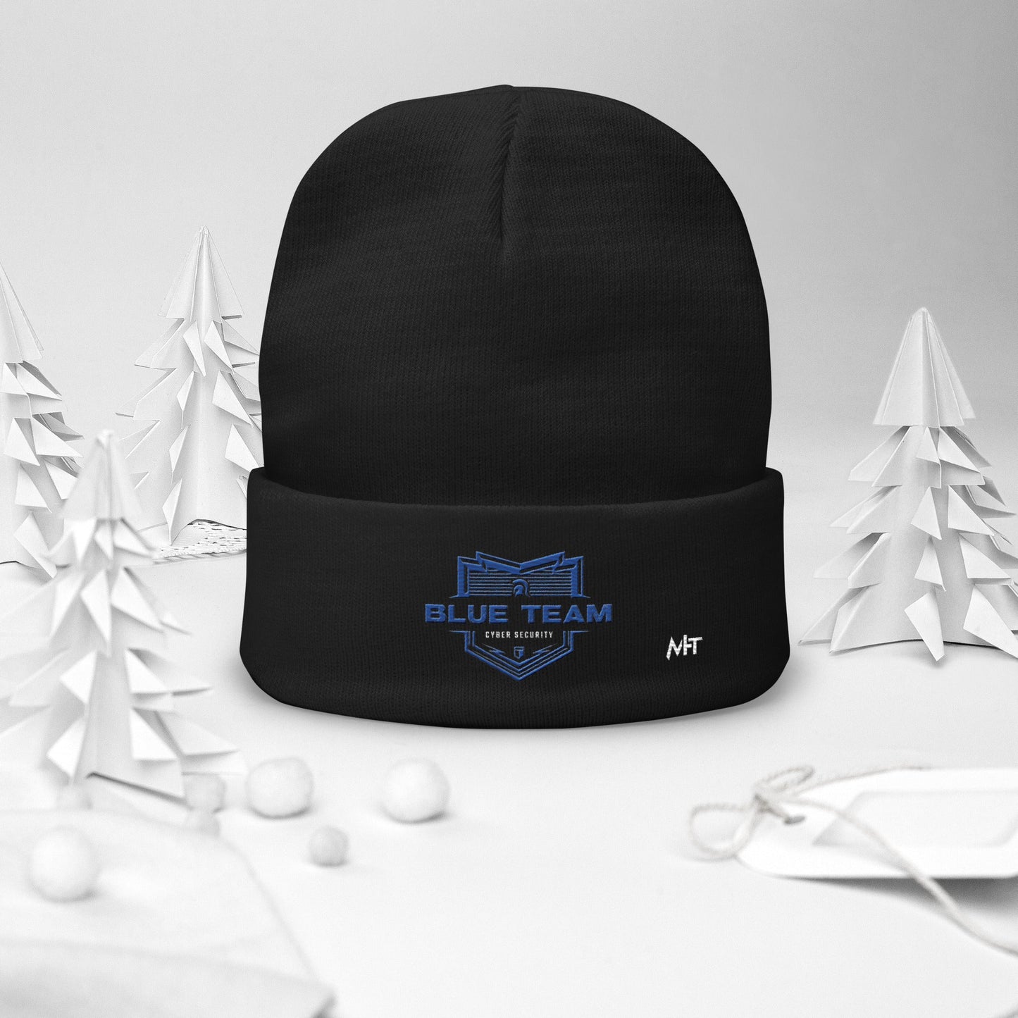 Cyber Security Blue Team V14 - Embroidered Beanie by DarkByteGear