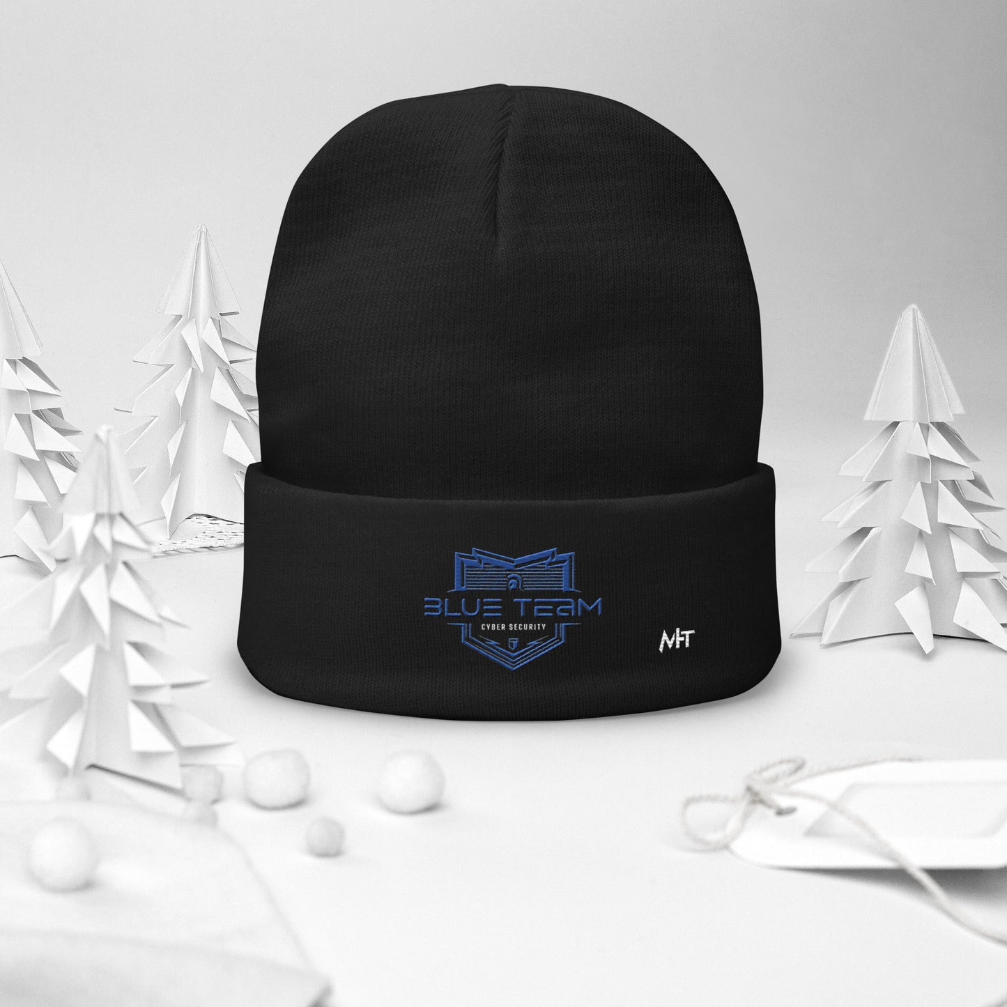 Cyber Security Blue Team V15 - Embroidered Beanie by DarkByteGear
