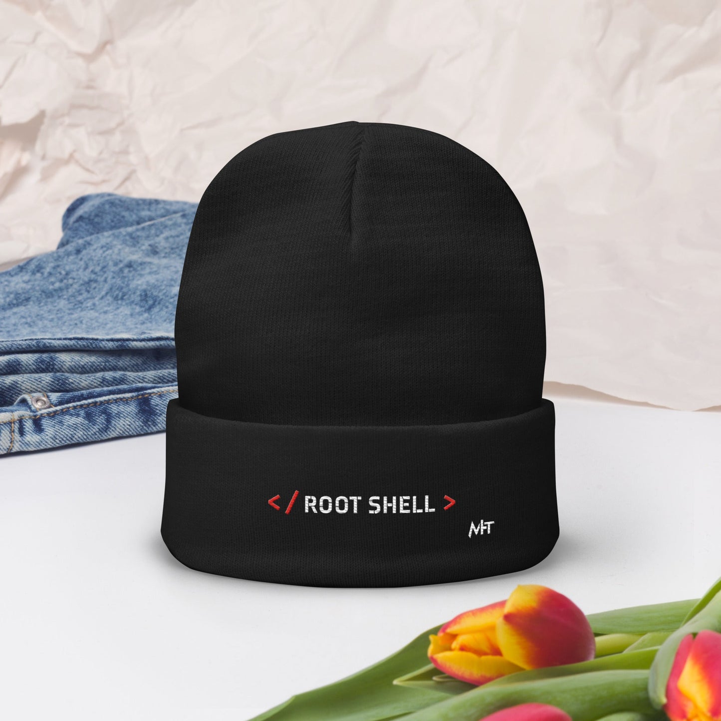 Root Shell - Embroidered Beanie by DarkByteGear