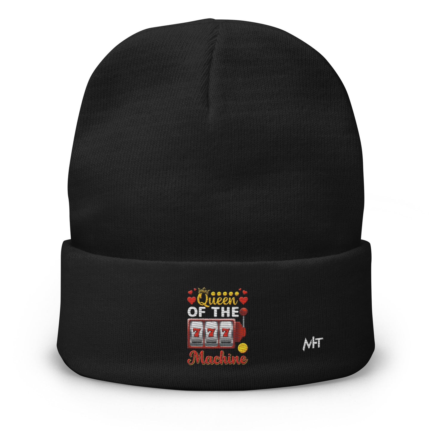 Queen of the Machine 777 - Embroidered Beanie by DarkByteGear