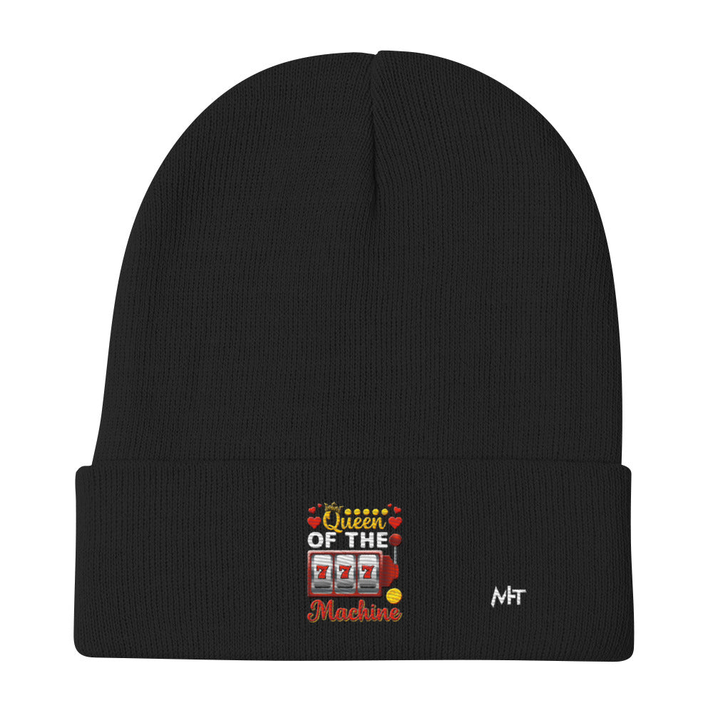 Queen of the Machine 777 - Embroidered Beanie by DarkByteGear