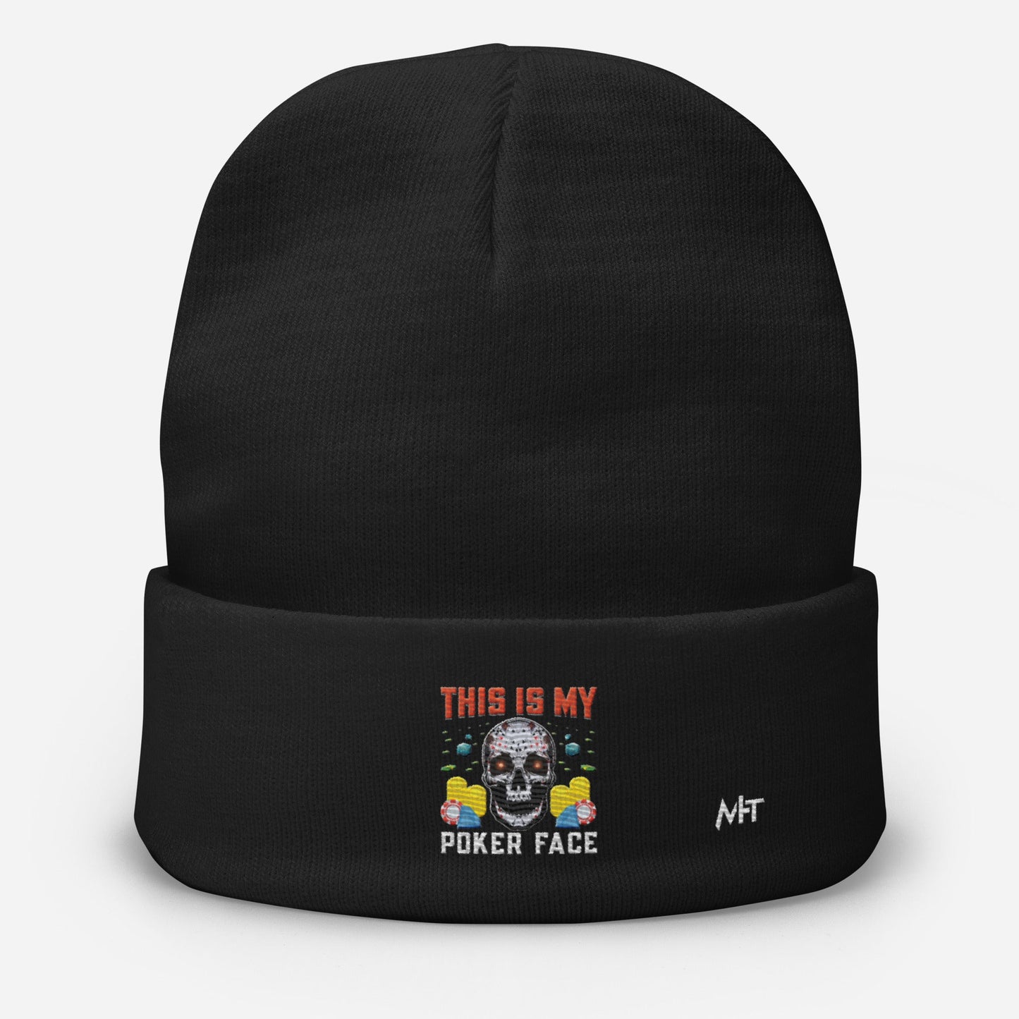 This is My Poker Face - Embroidered Beanie by DarkByteGear