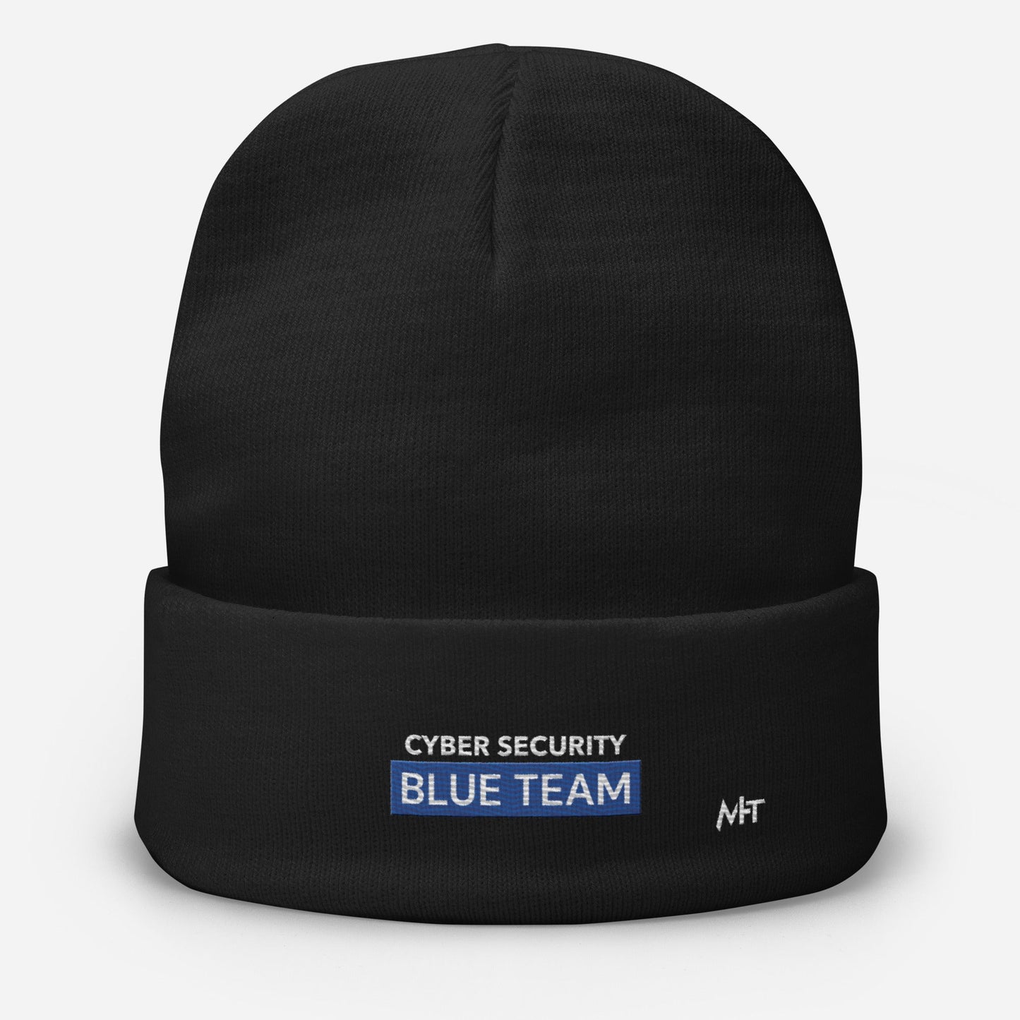 Cyber Security Blue Team V7 - Embroidered Beanie by DarkByteGear