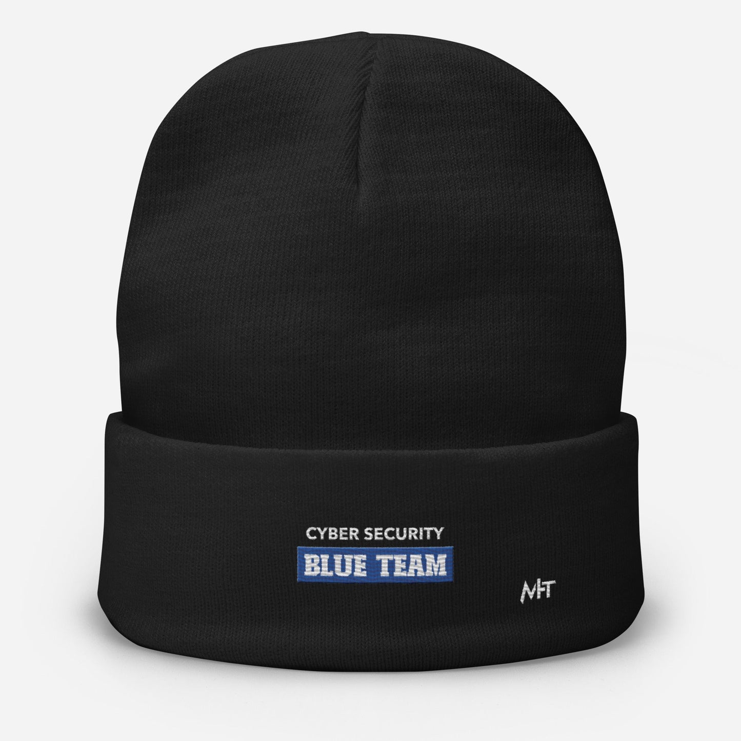 Cyber Security Blue Team V10 - Embroidered Beanie by DarkByteGear