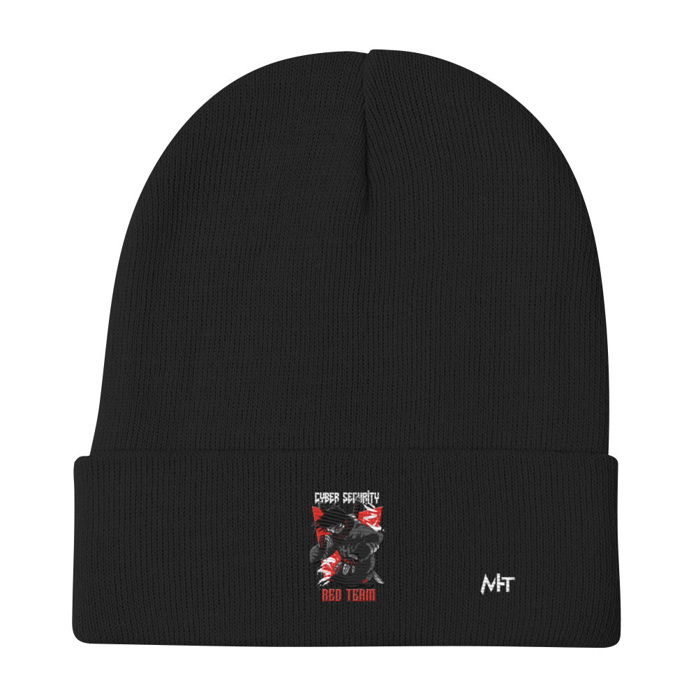 Cyber Security Red Team V3 - Embroidered Beanie by DarkByteGear