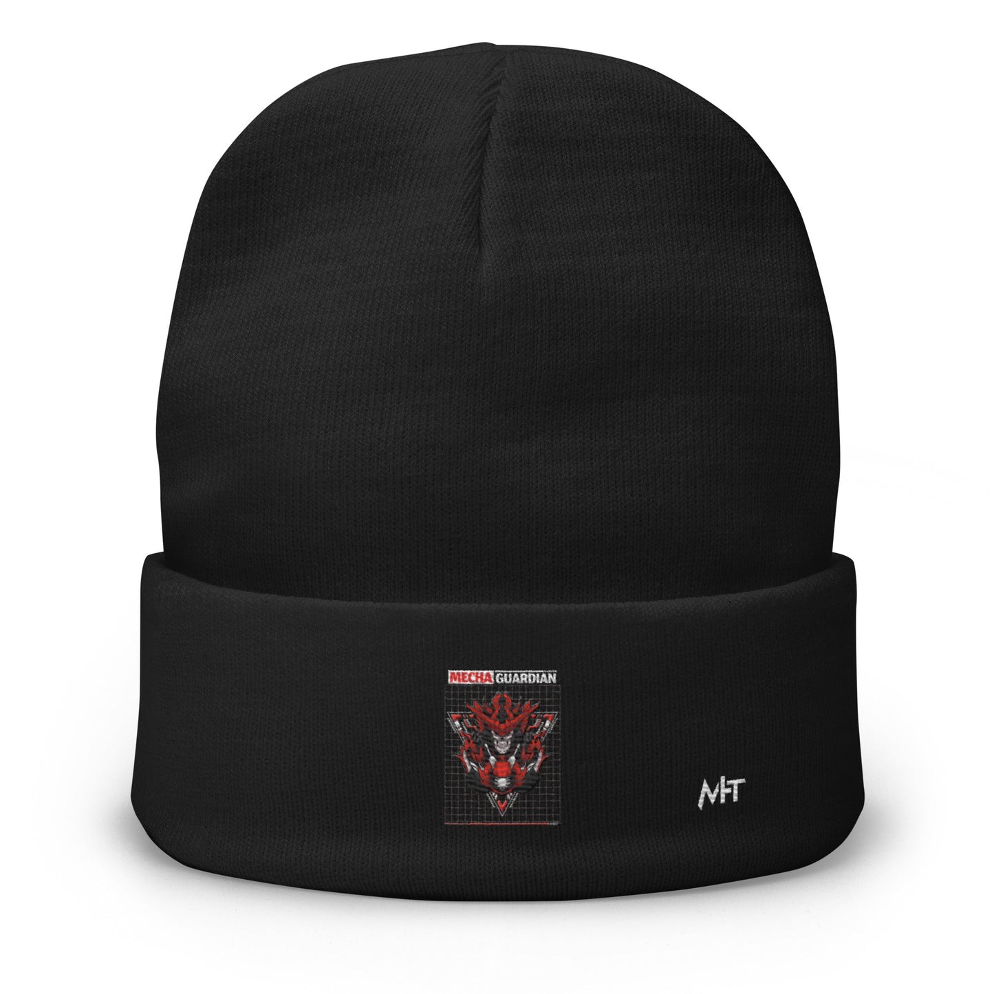 Red Mecha Guardian - Embroidered Beanie by DarkByteGear
