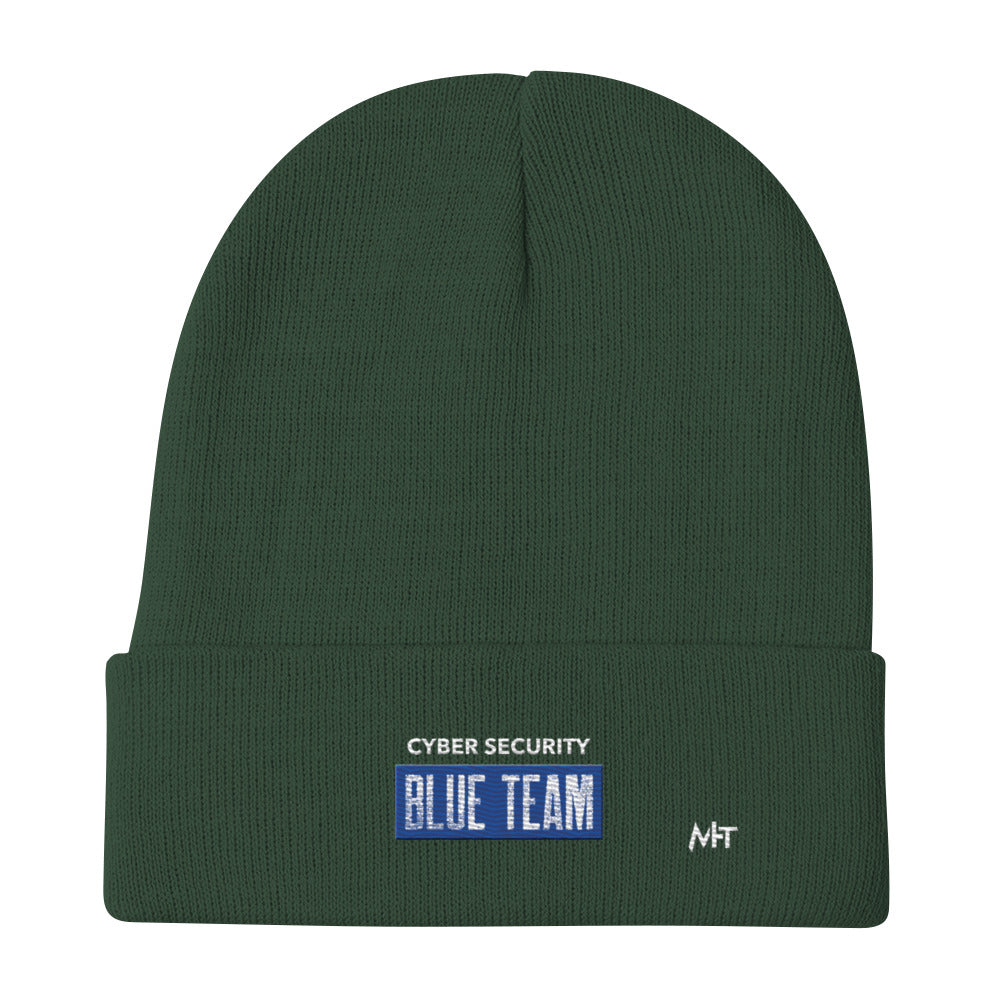 Cyber Security Blue Team V5 - Embroidered Beanie by DarkByteGear
