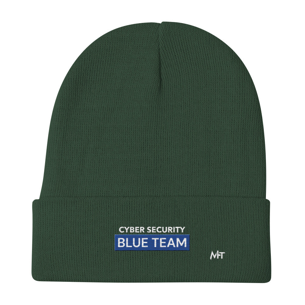 Cyber Security Blue Team V7 - Embroidered Beanie by DarkByteGear
