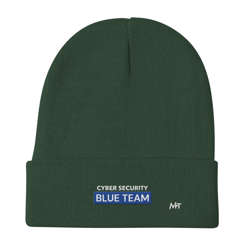 Cyber Security Blue Team V7 - Embroidered Beanie by DarkByteGear