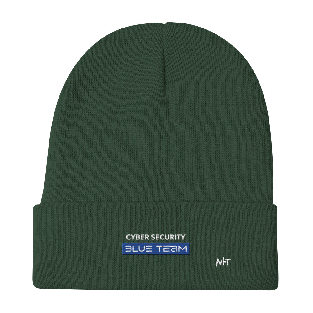 Cyber Security Blue Team V8 - Embroidered Beanie by DarkByteGear