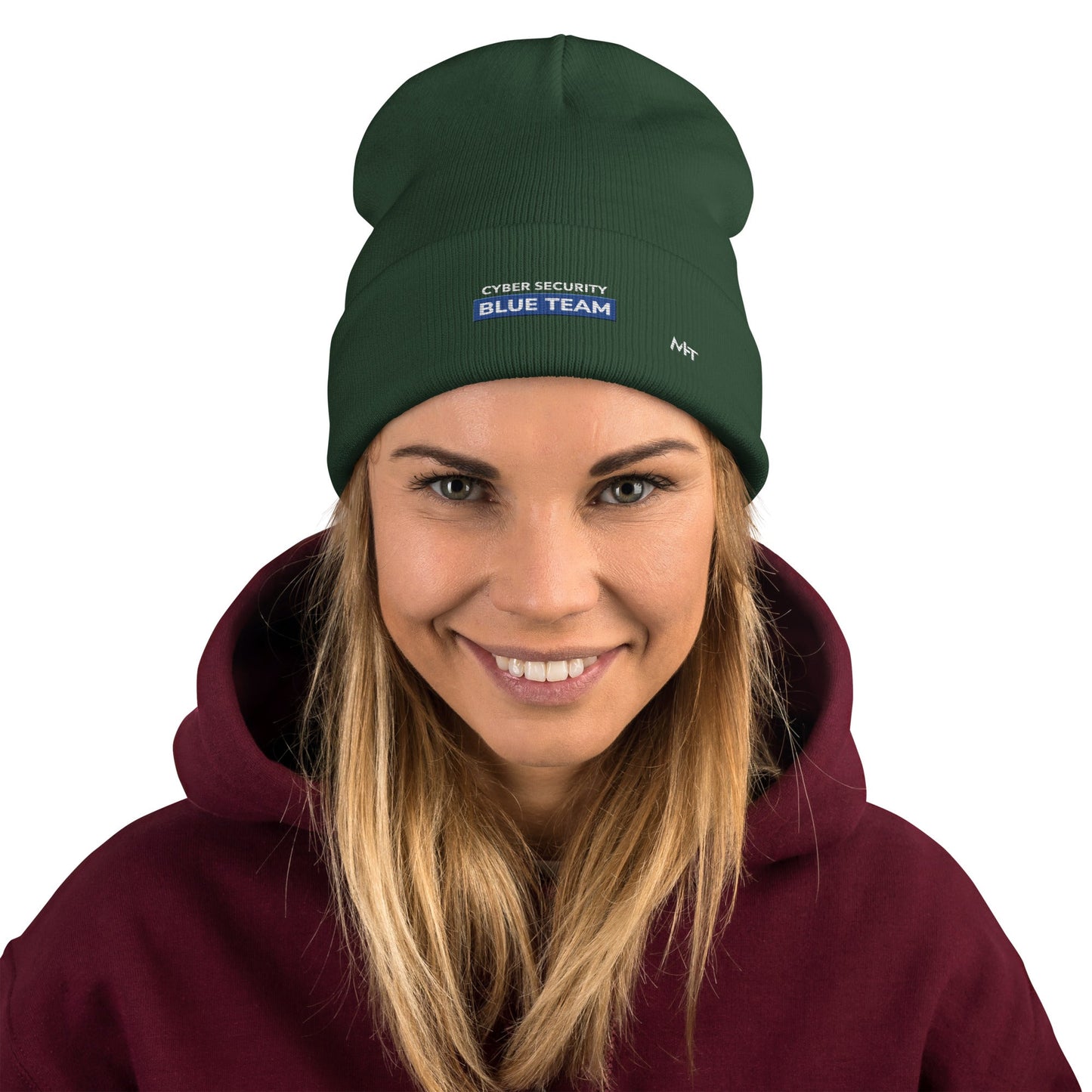 Cyber Security Blue Team V11 - Embroidered Beanie by DarkByteGear