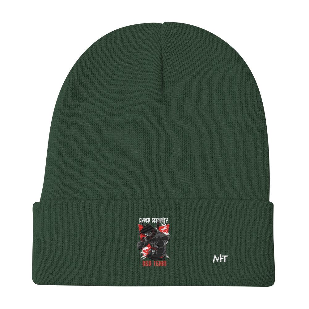 Cyber Security Red Team V3 - Embroidered Beanie by DarkByteGear