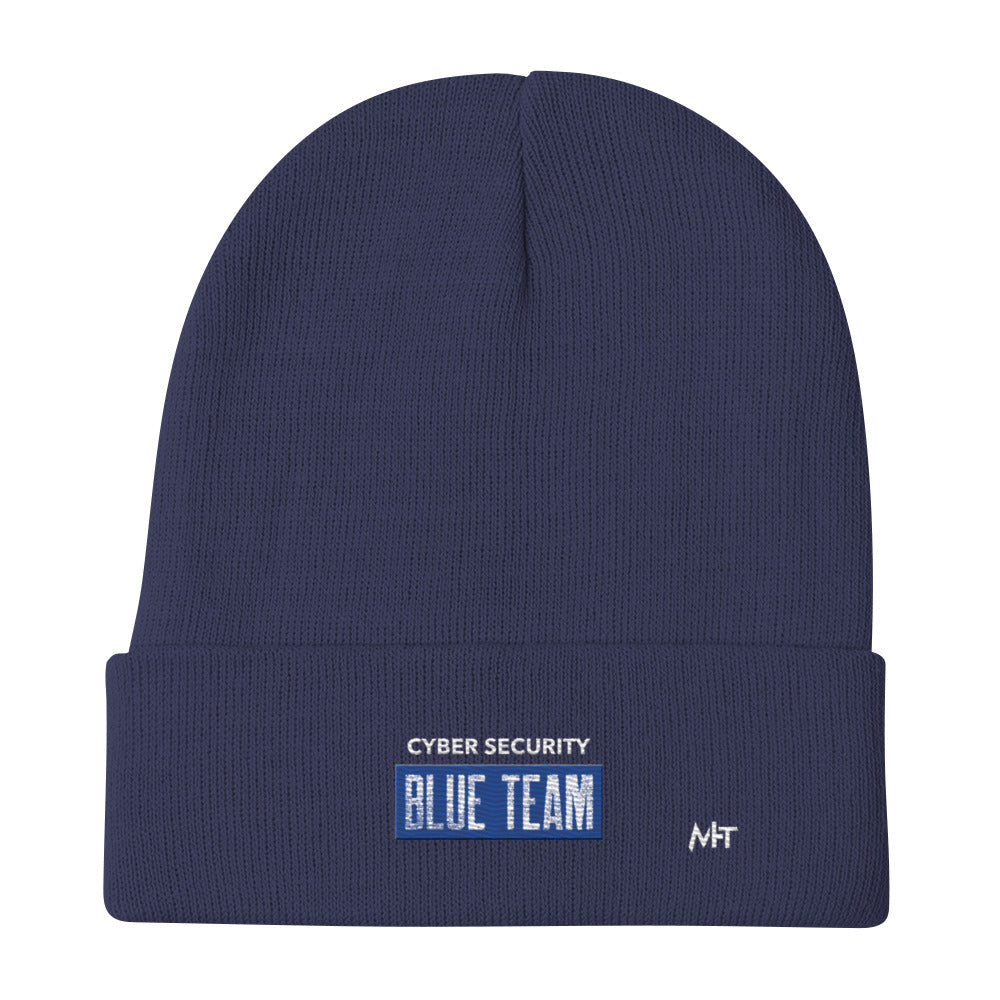 Cyber Security Blue Team V5 - Embroidered Beanie by DarkByteGear