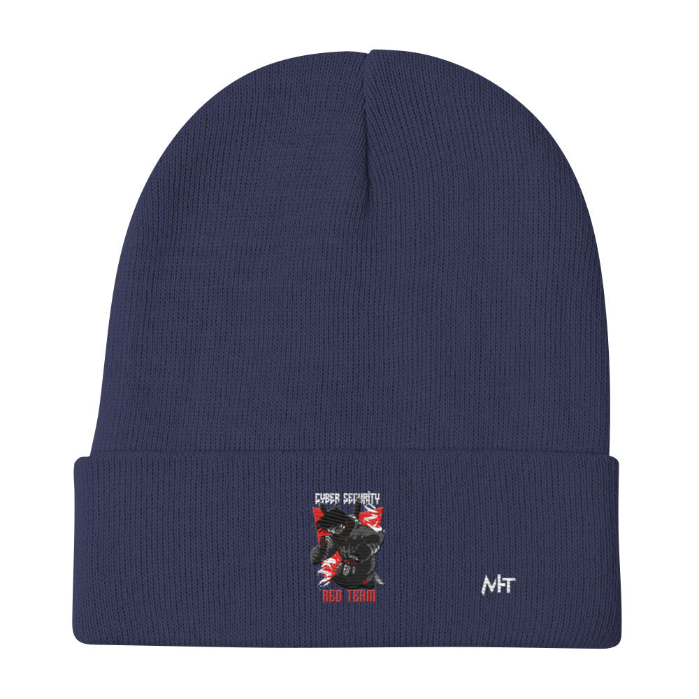 Cyber Security Red Team V3 - Embroidered Beanie by DarkByteGear