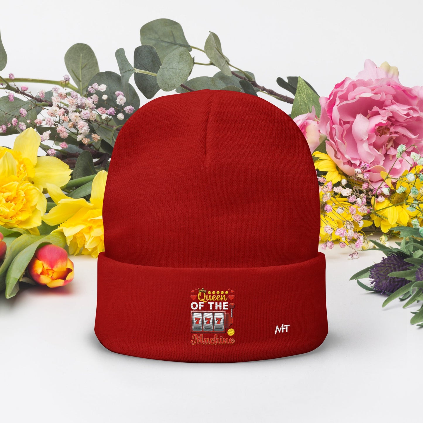 Queen of the Machine 777 - Embroidered Beanie by DarkByteGear