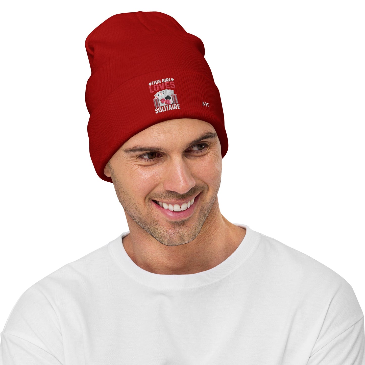 This Girl Loves Solitaire - Embroidered Beanie by DarkByteGear