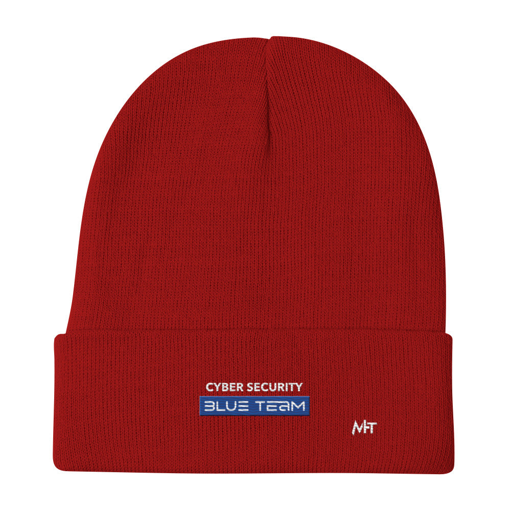 Cyber Security Blue Team V8 - Embroidered Beanie by DarkByteGear