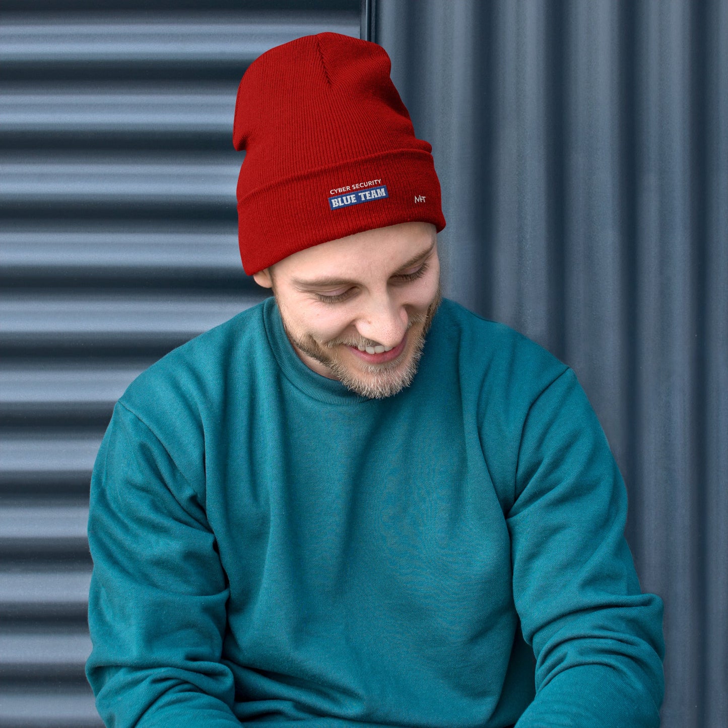 Cyber Security Blue Team V10 - Embroidered Beanie by DarkByteGear