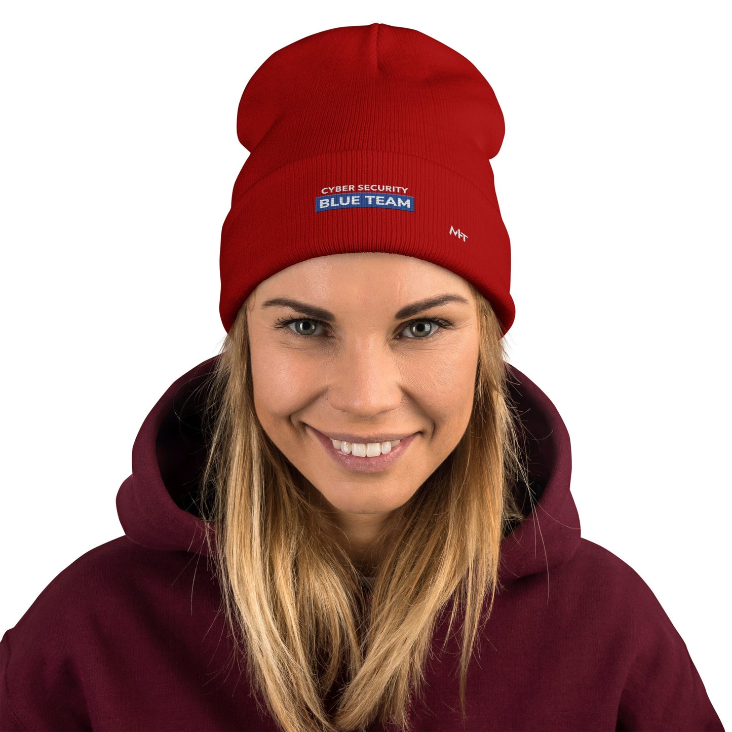 Cyber Security Blue Team V11 - Embroidered Beanie by DarkByteGear