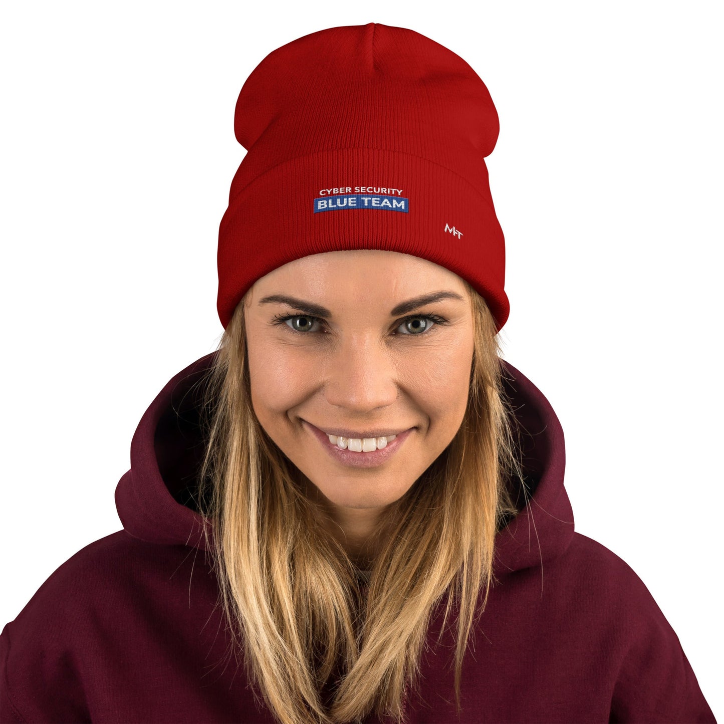 Cyber Security Blue Team V11 - Embroidered Beanie by DarkByteGear